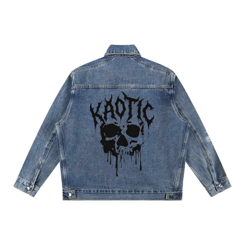 KAOTIC SKULL DENIM  JACKET