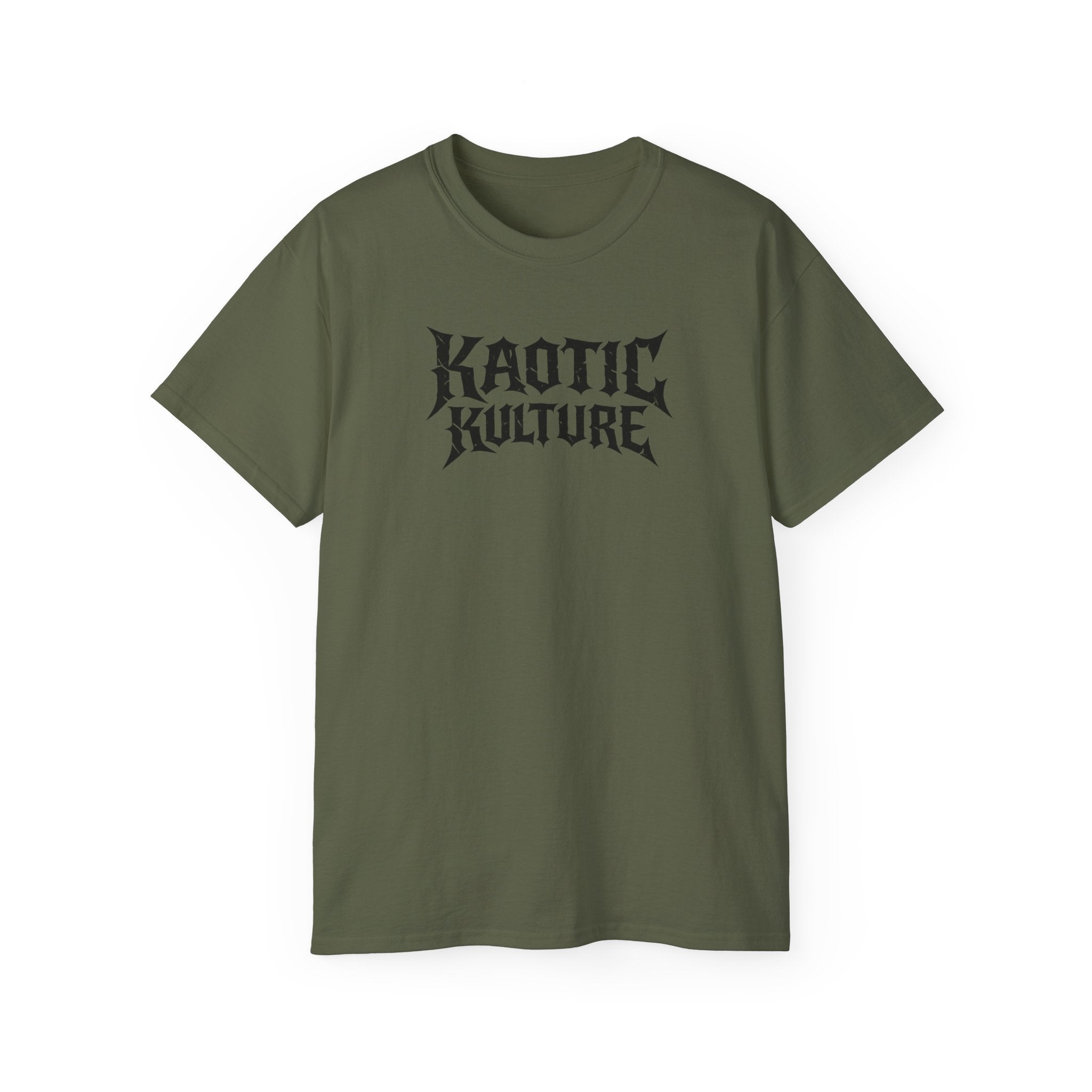 Khaotic Kulture Graphic Tee — Bold Metal-Inspired Logo Shirt