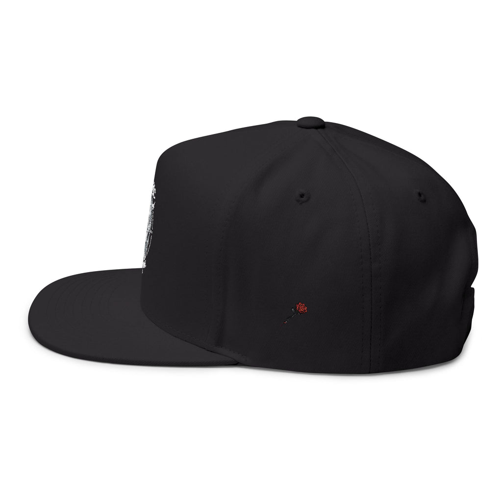 Skull & Chains Flat Bill Cap — Kaotic Kulture Embroidered Snapback