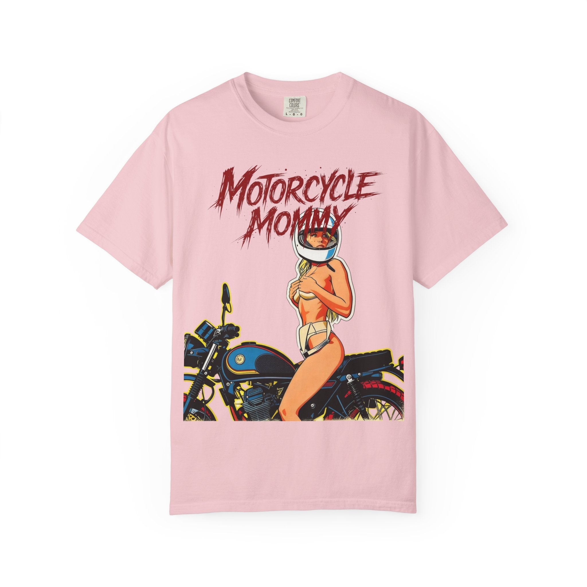 Motorcycle Mommy T-Shirt — Retro Biker Pinup Tee for Moms