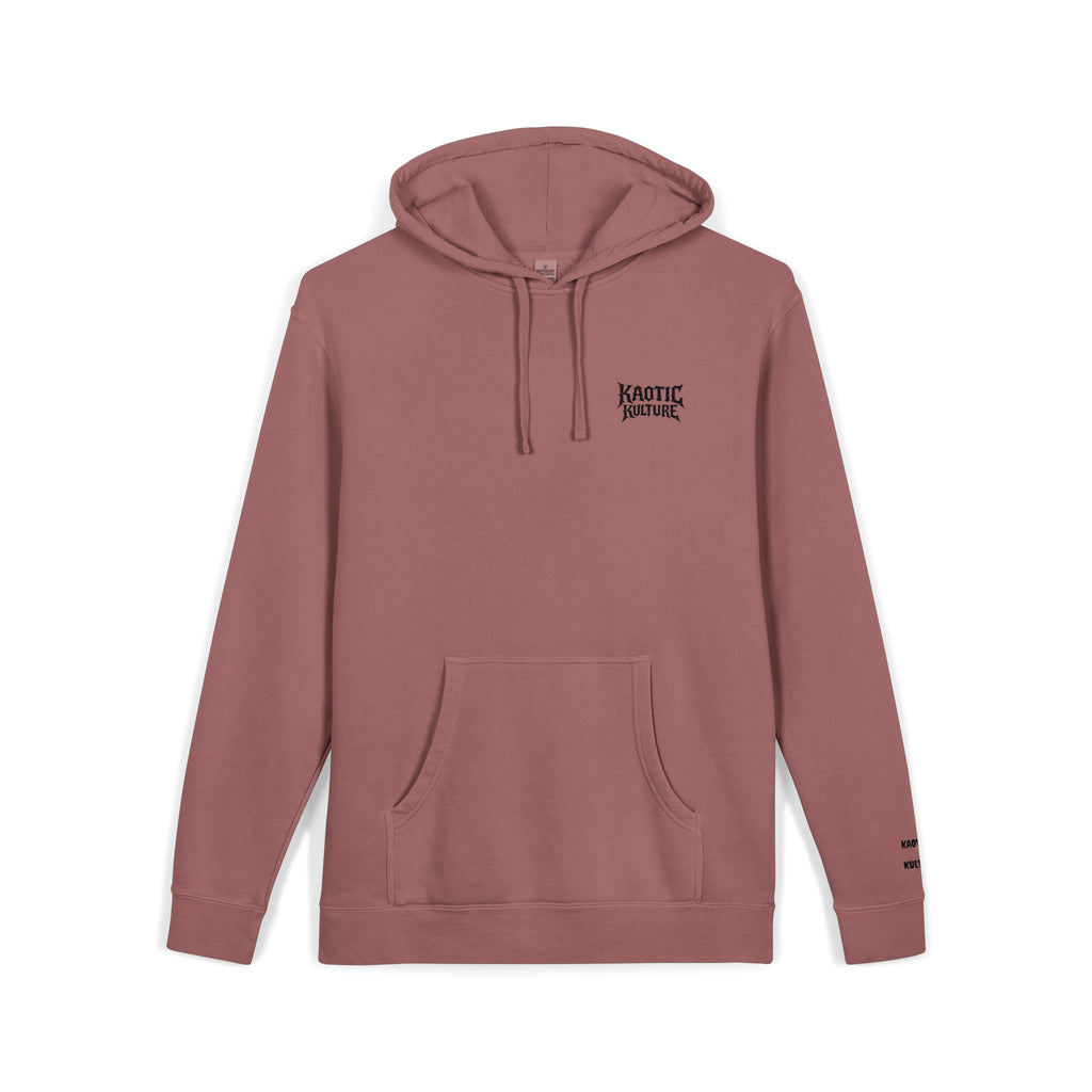 Minimal 'Koustic Nature' Pigment-Dyed Hoodie – Soft Vintage Blue