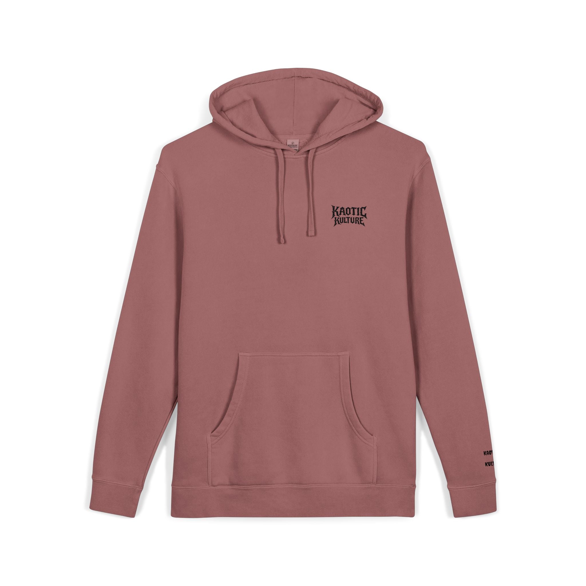 Minimal 'Koustic Nature' Pigment-Dyed Hoodie – Soft Vintage Blue