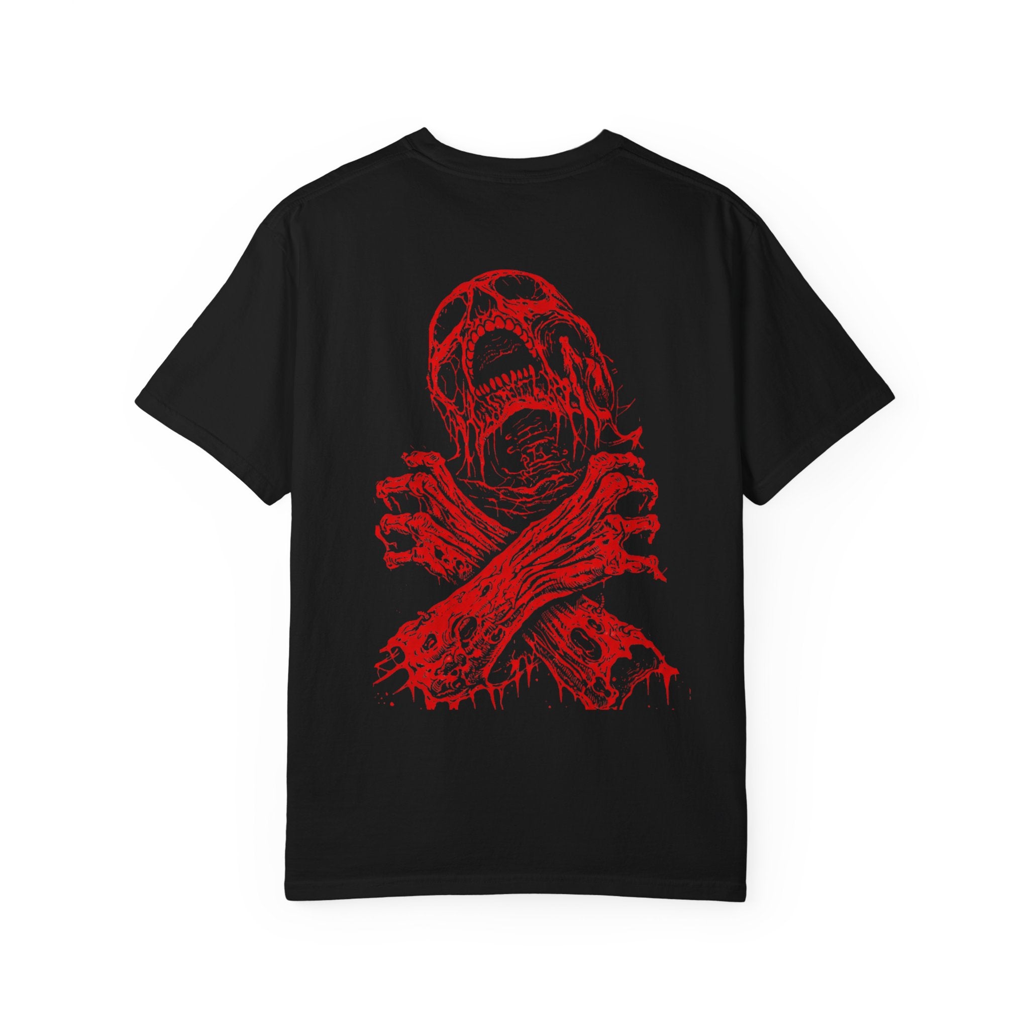 Horror Band Tee — 'KAOTIC' Red Skull Graphic T-Shirt