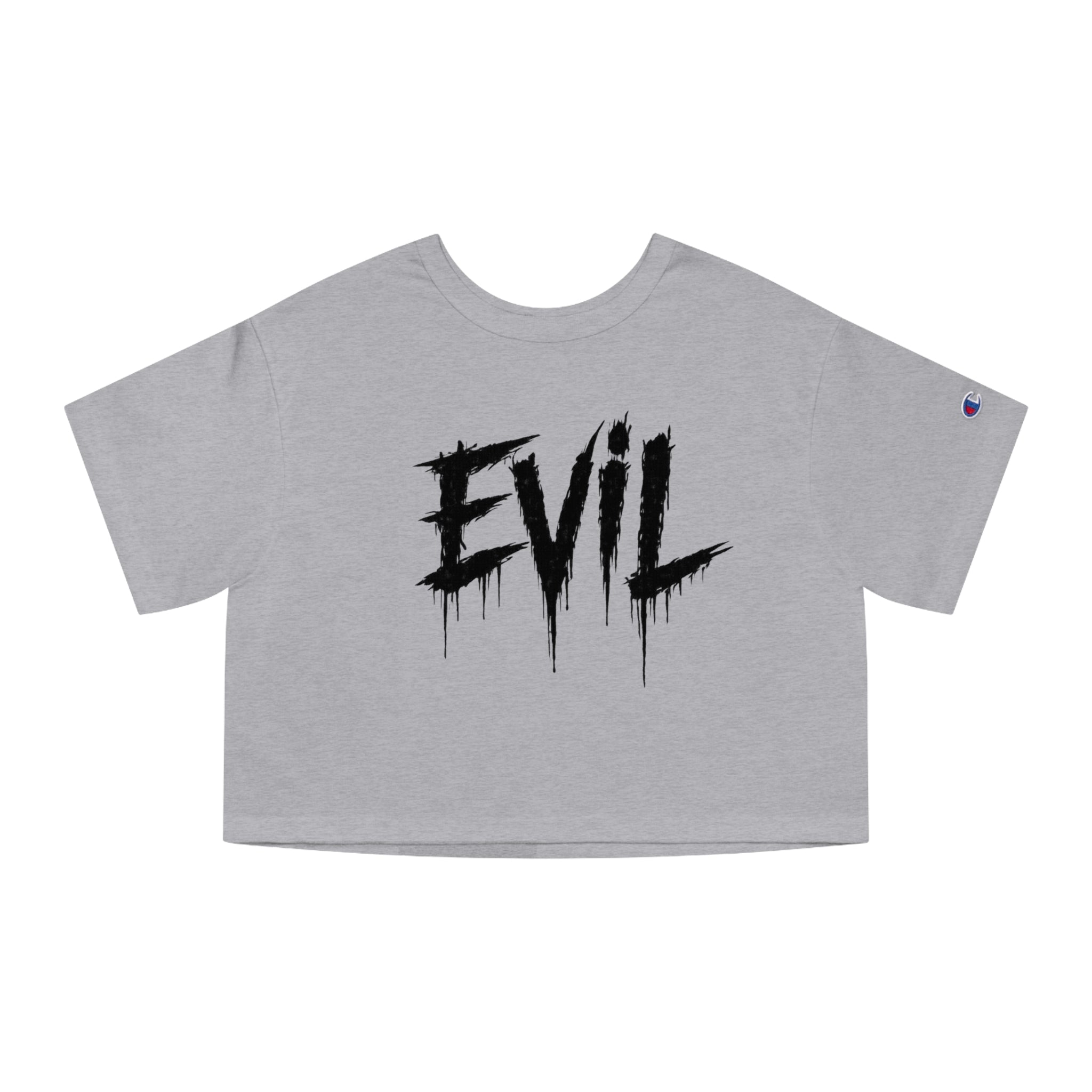 Evil Drip Crop Tee — Edgy Graphic Women's Cropped T-Shirt