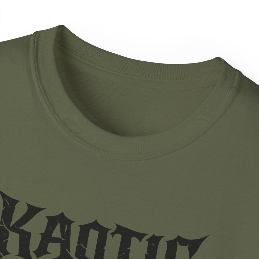 Khaotic Kulture Graphic Tee — Bold Metal-Inspired Logo Shirt