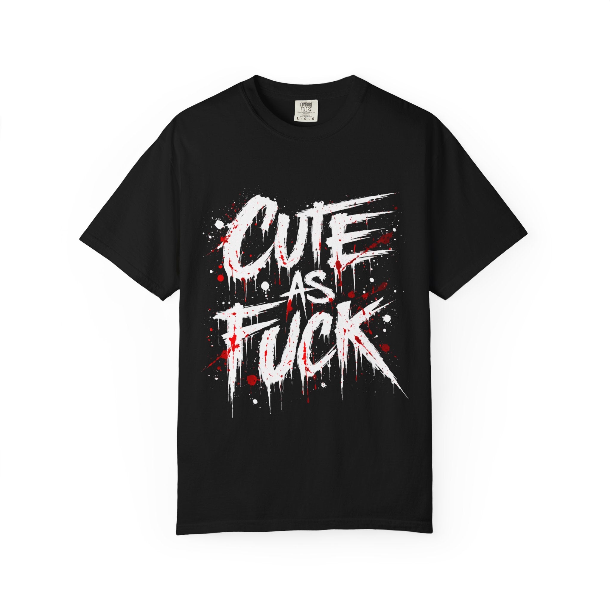 Cute as F*** Graphic T-Shirt — Edgy Drip Script Tee