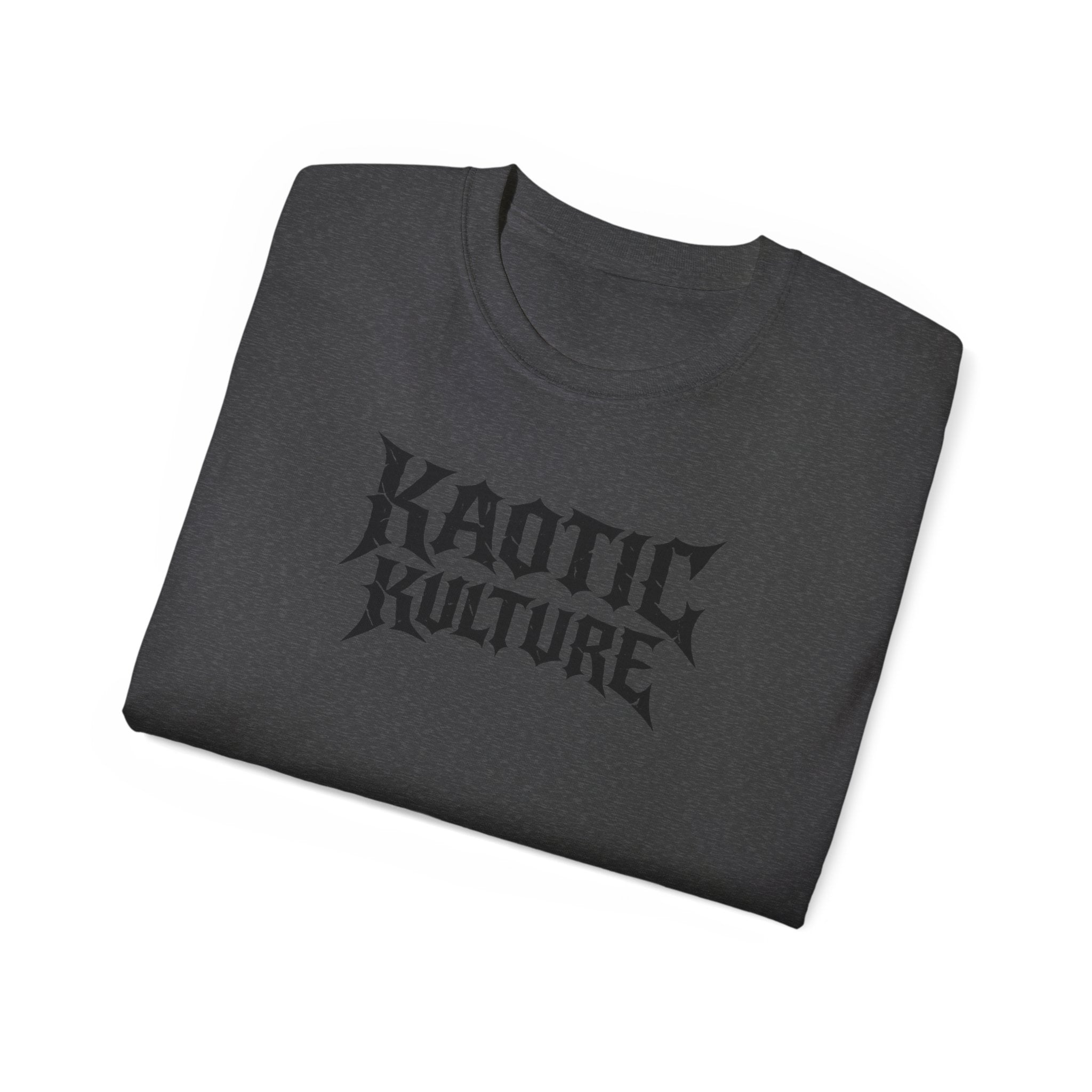 Khaotic Kulture Graphic Tee — Bold Metal-Inspired Logo Shirt