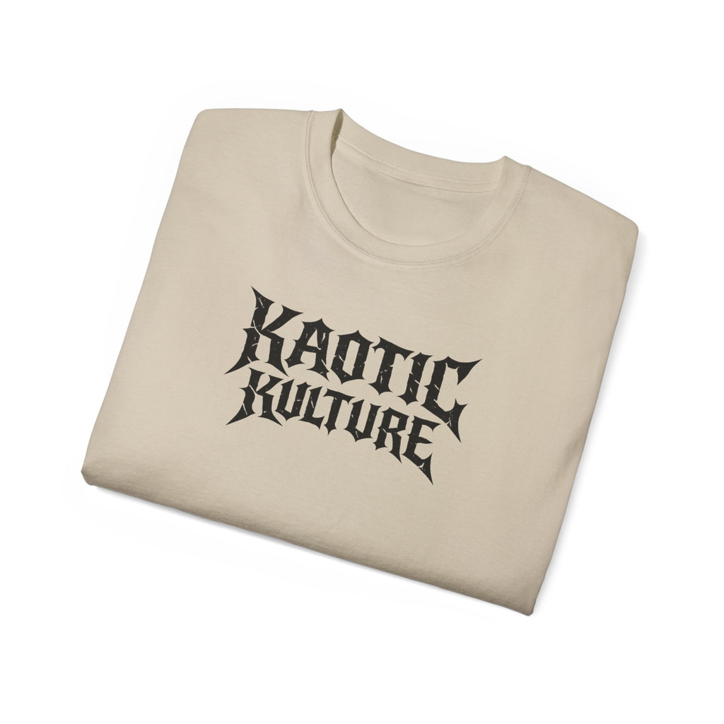 Khaotic Kulture Graphic Tee — Bold Metal-Inspired Logo Shirt