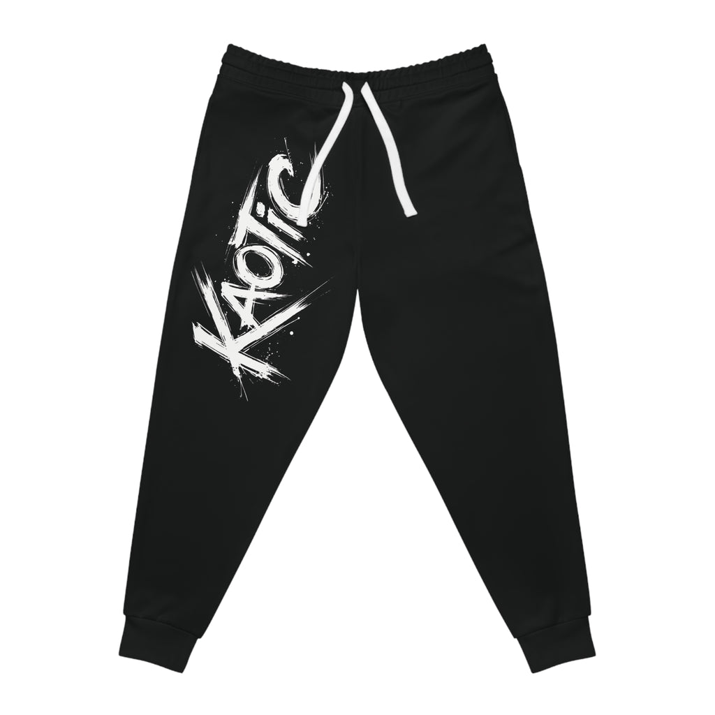Athletic Joggers — Black ‘KAOTIC’ Graphic Track Pants