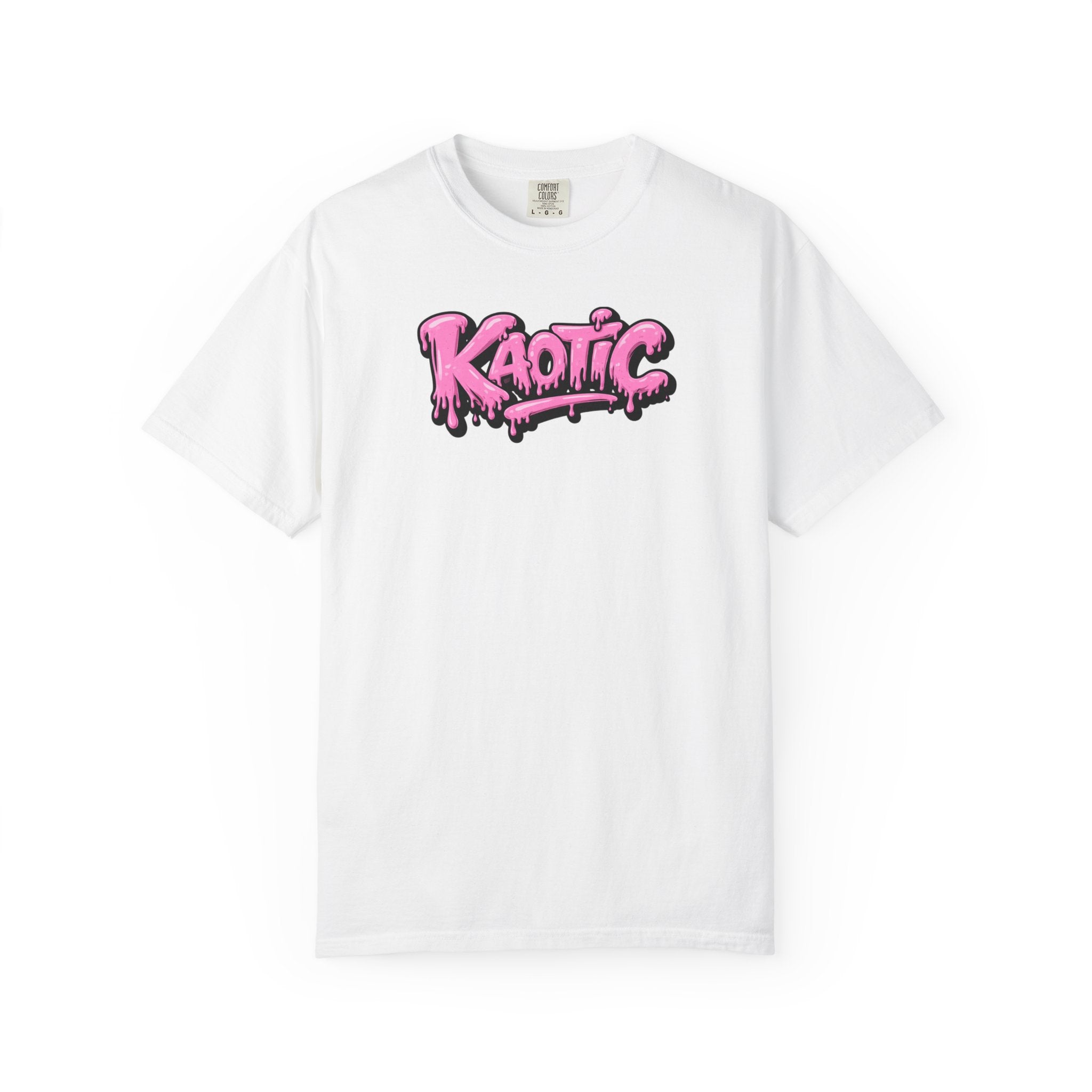 Kaotic Pink Drip Graphic T-Shirt