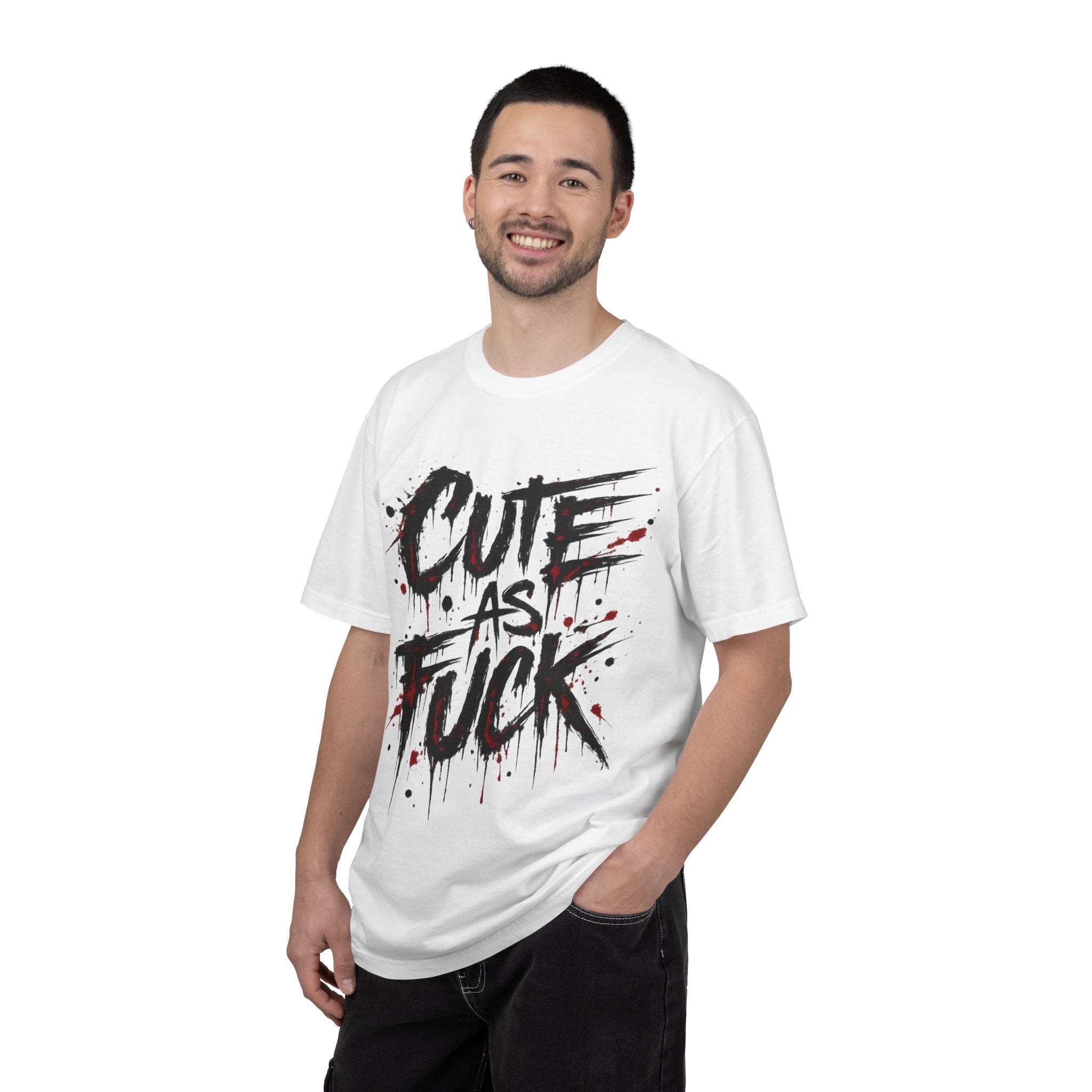Cute as F*** Graphic T-Shirt — Edgy Drip Script Tee