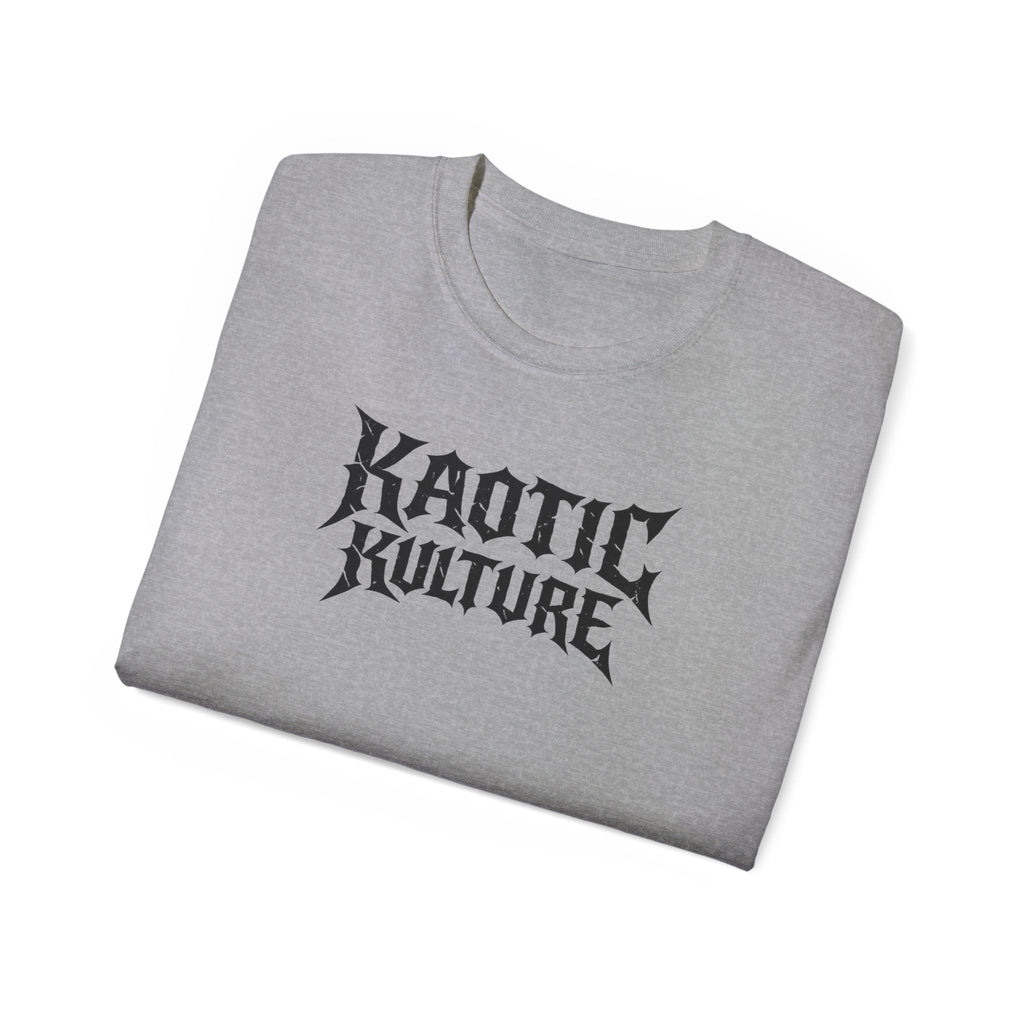 Khaotic Kulture Graphic Tee — Bold Metal-Inspired Logo Shirt