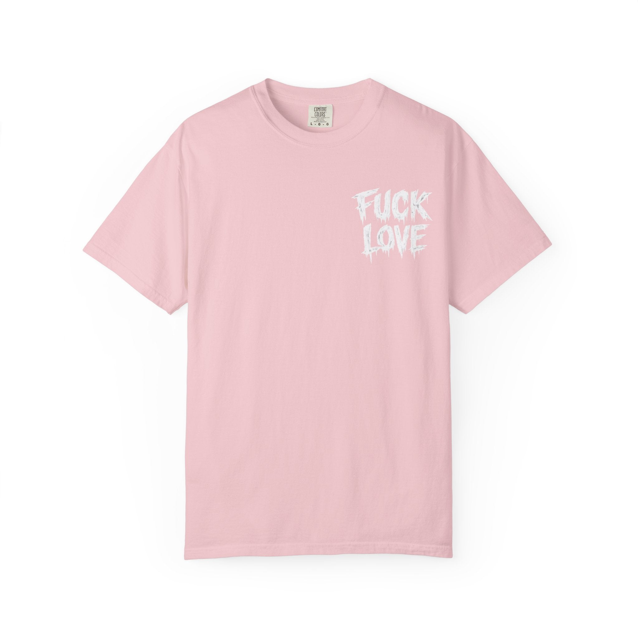 Fuck Love T-Shirt — Streetwear Graphic Tee with Grim Reaper Holding Broken Heart