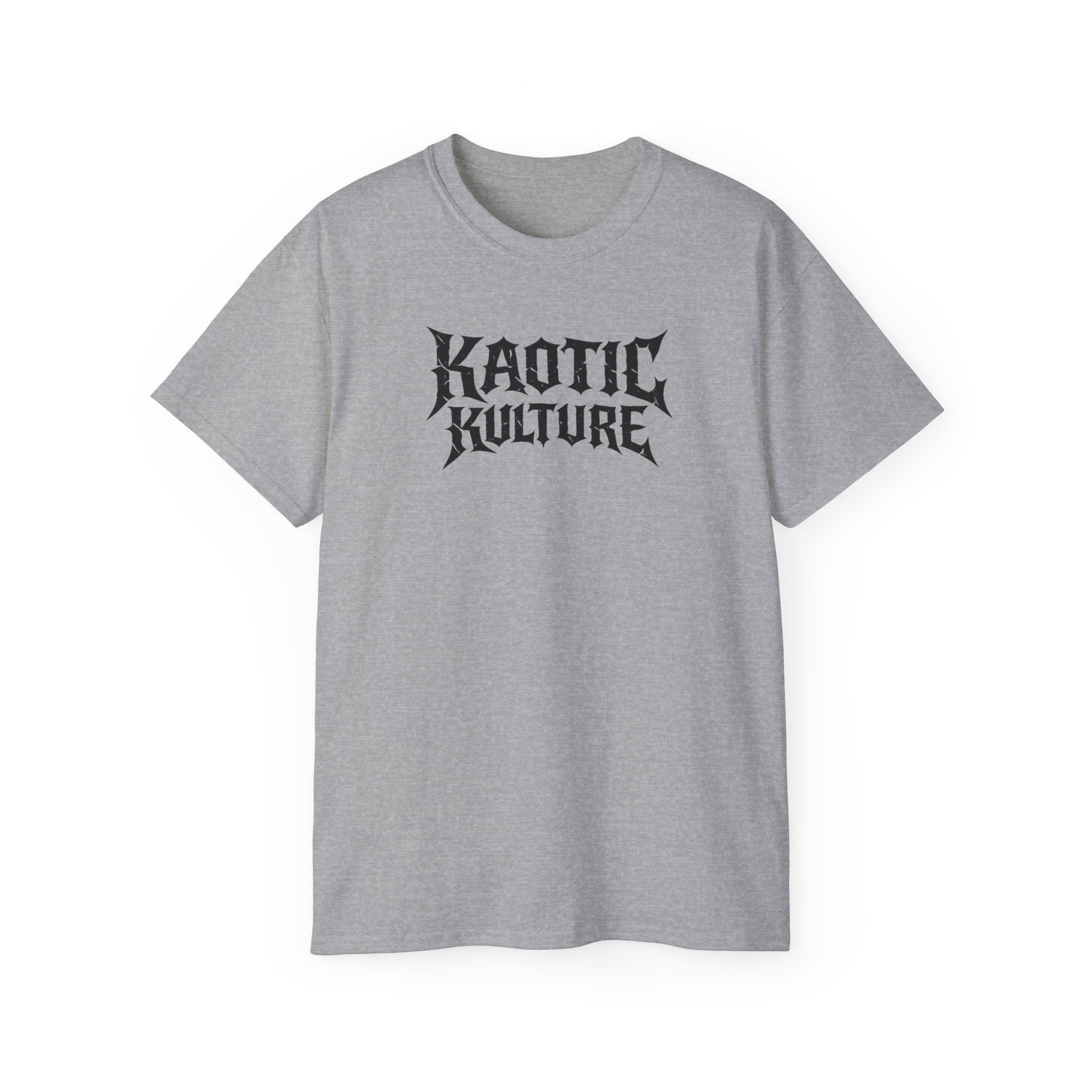 Khaotic Kulture Graphic Tee — Bold Metal-Inspired Logo Shirt