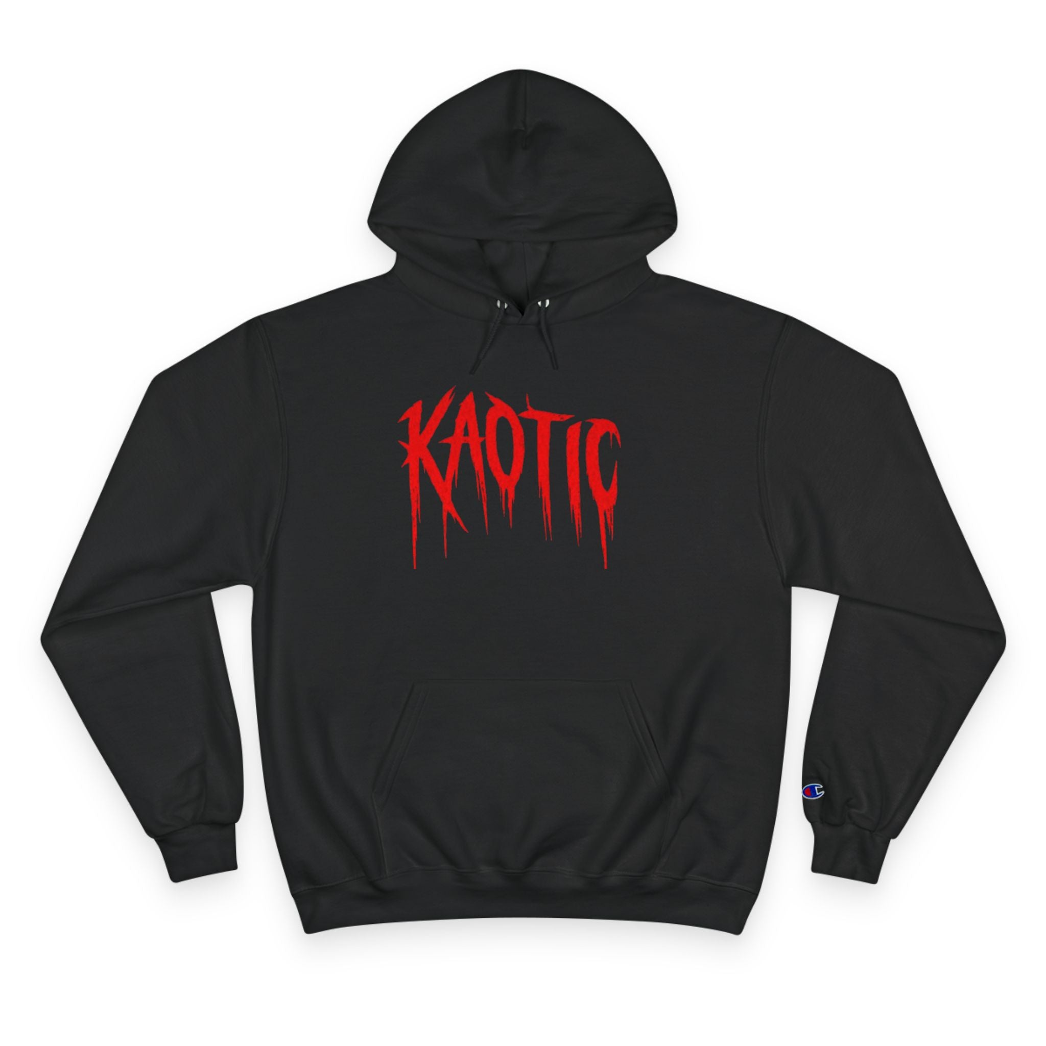 KAOTIC Graphic Hoodie — Red Drip Logo Streetwear