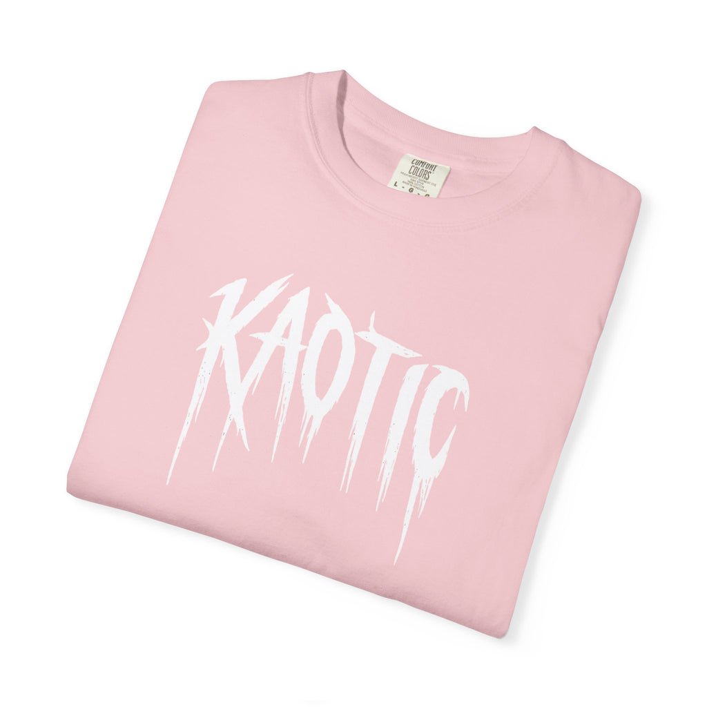 T-Shirt — 'KAOTIC' Graphic Tee with Skull Middle Finger & “Fuck Everything” Back Design