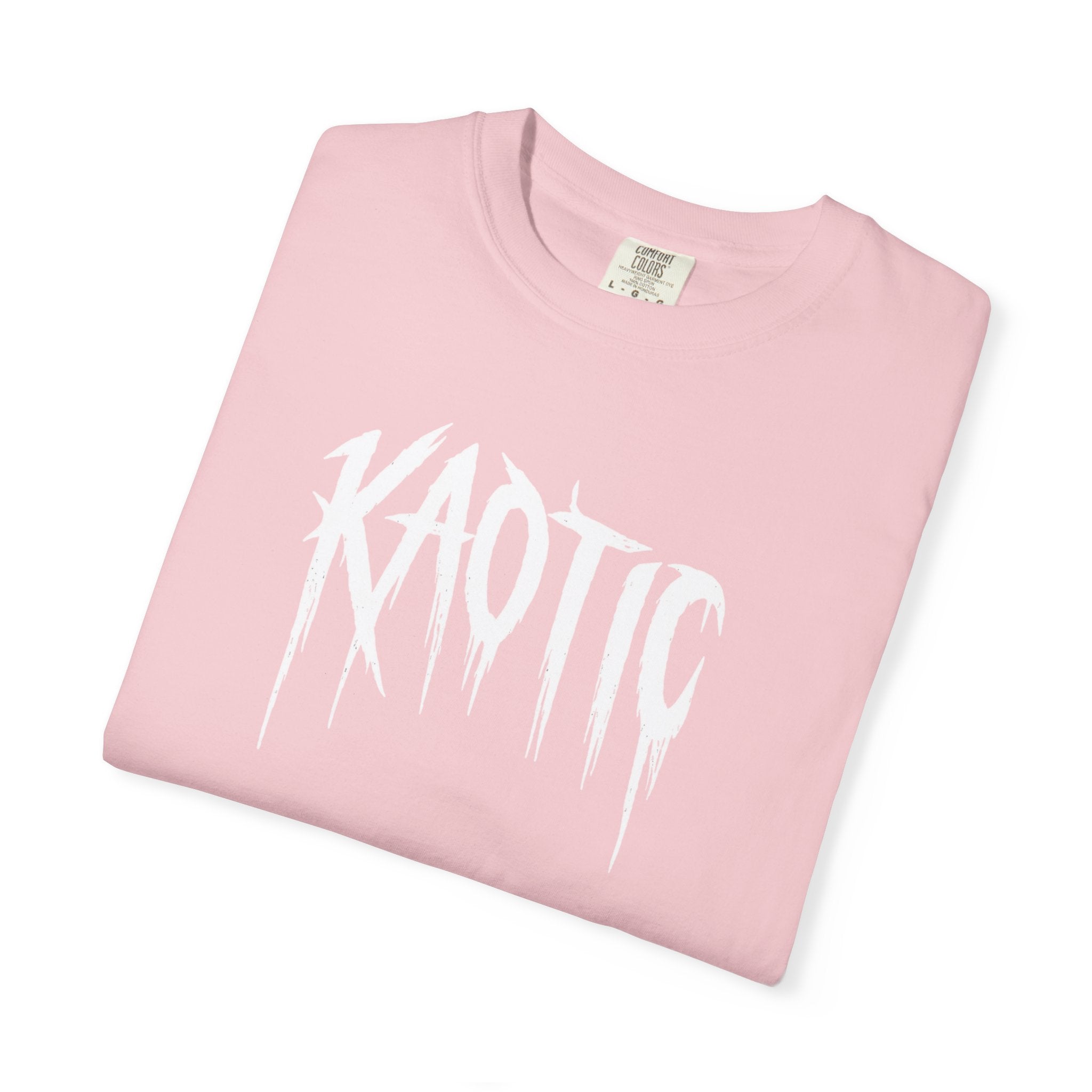 T-Shirt — 'KAOTIC' Graphic Tee with Skull Middle Finger & “Fuck Everything” Back Design