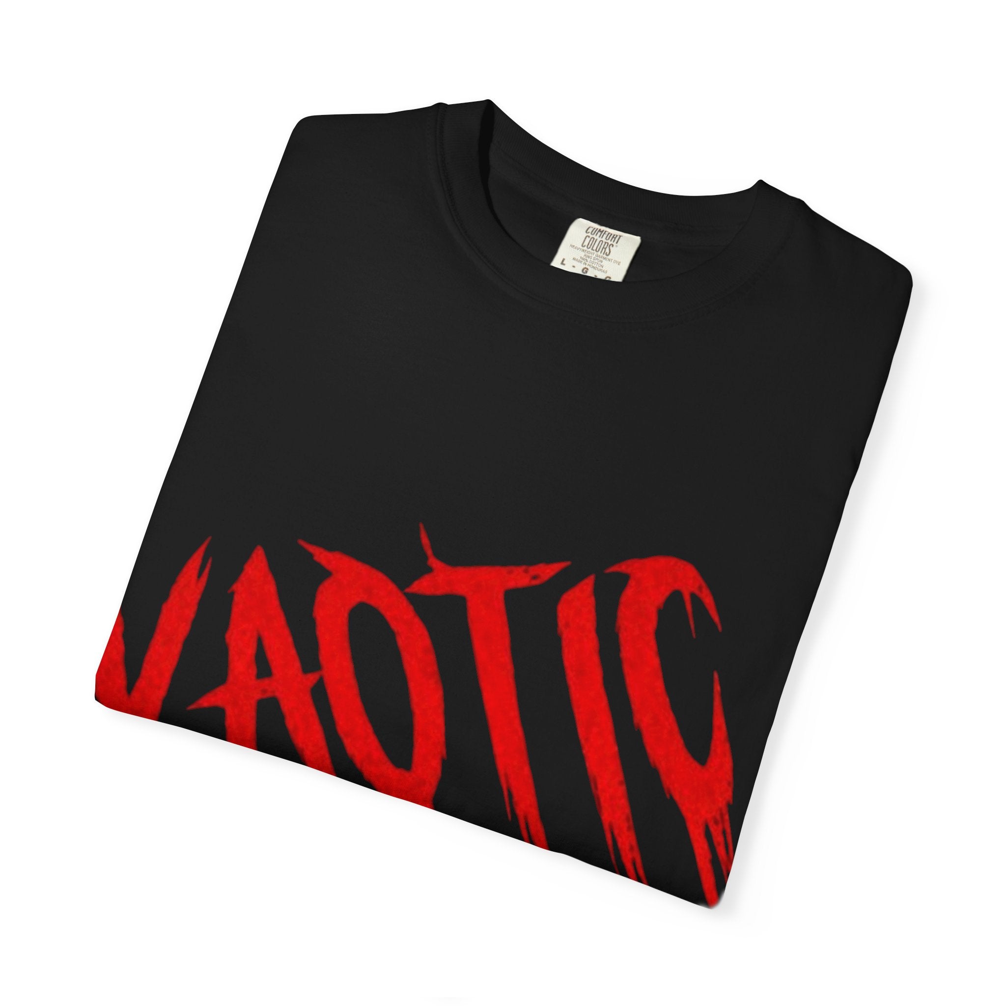 Horror Band Tee — 'KAOTIC' Red Skull Graphic T-Shirt