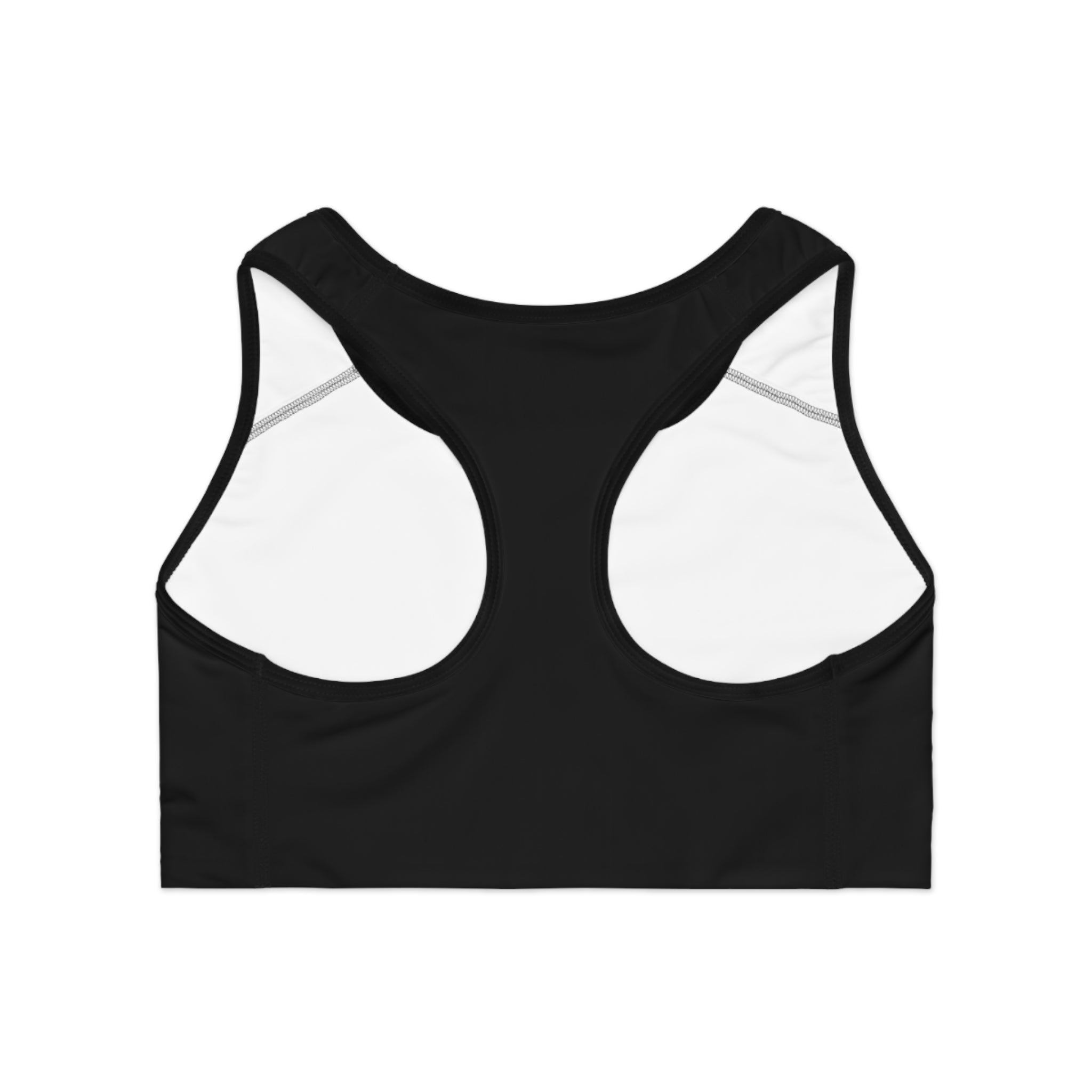 Kaotic Red Metal Logo Sports Bra — Black Racerback Activewear