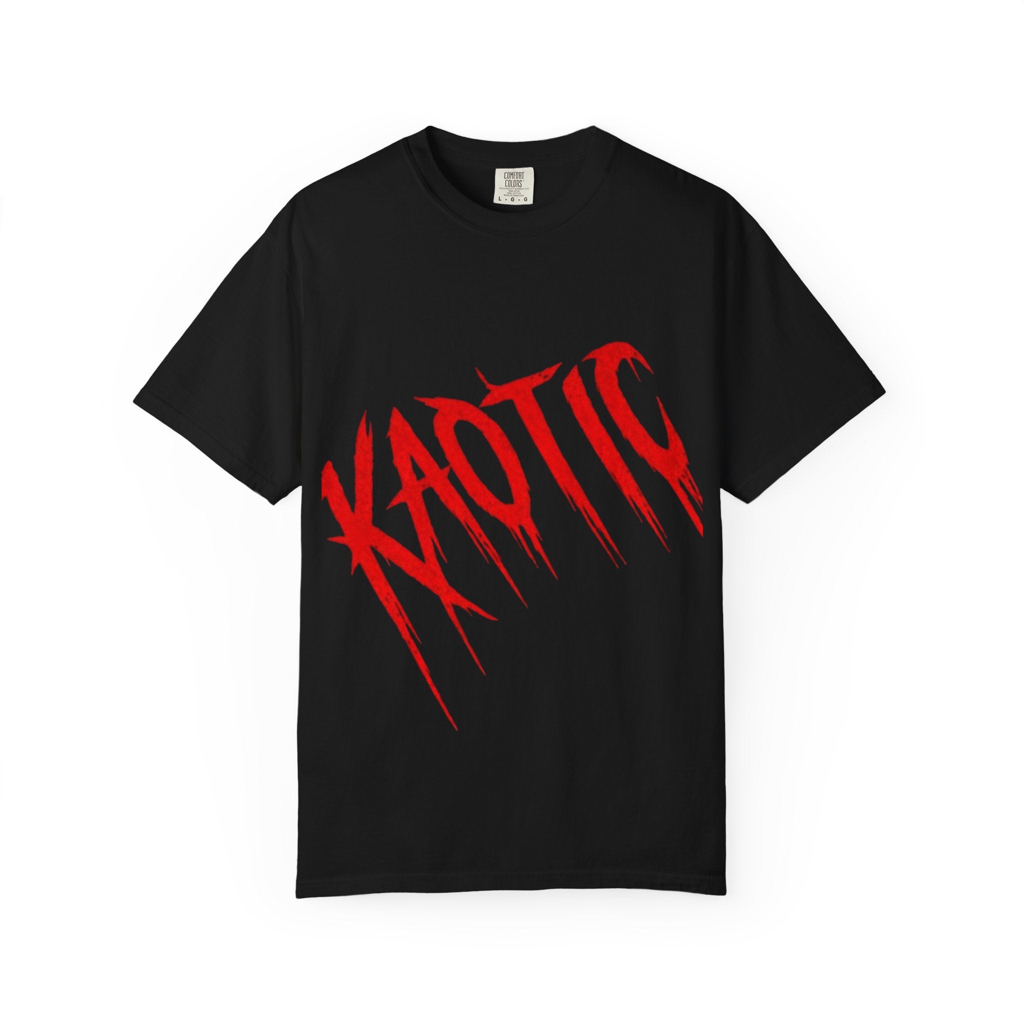 Horror Band Tee — 'KAOTIC' Red Skull Graphic T-Shirt