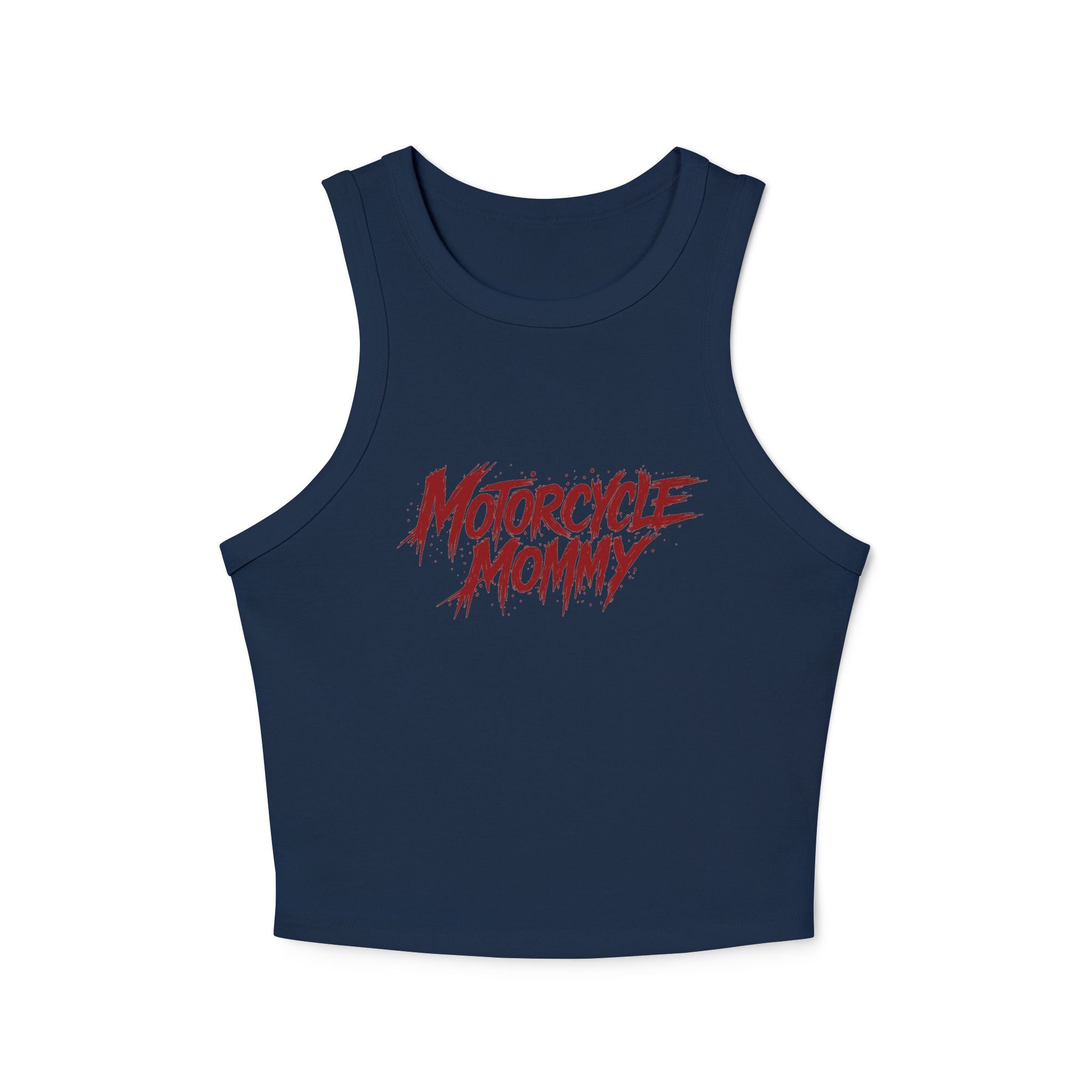 Motorcycle Mommy Racer Tank Top — Women's Biker Crop Tank