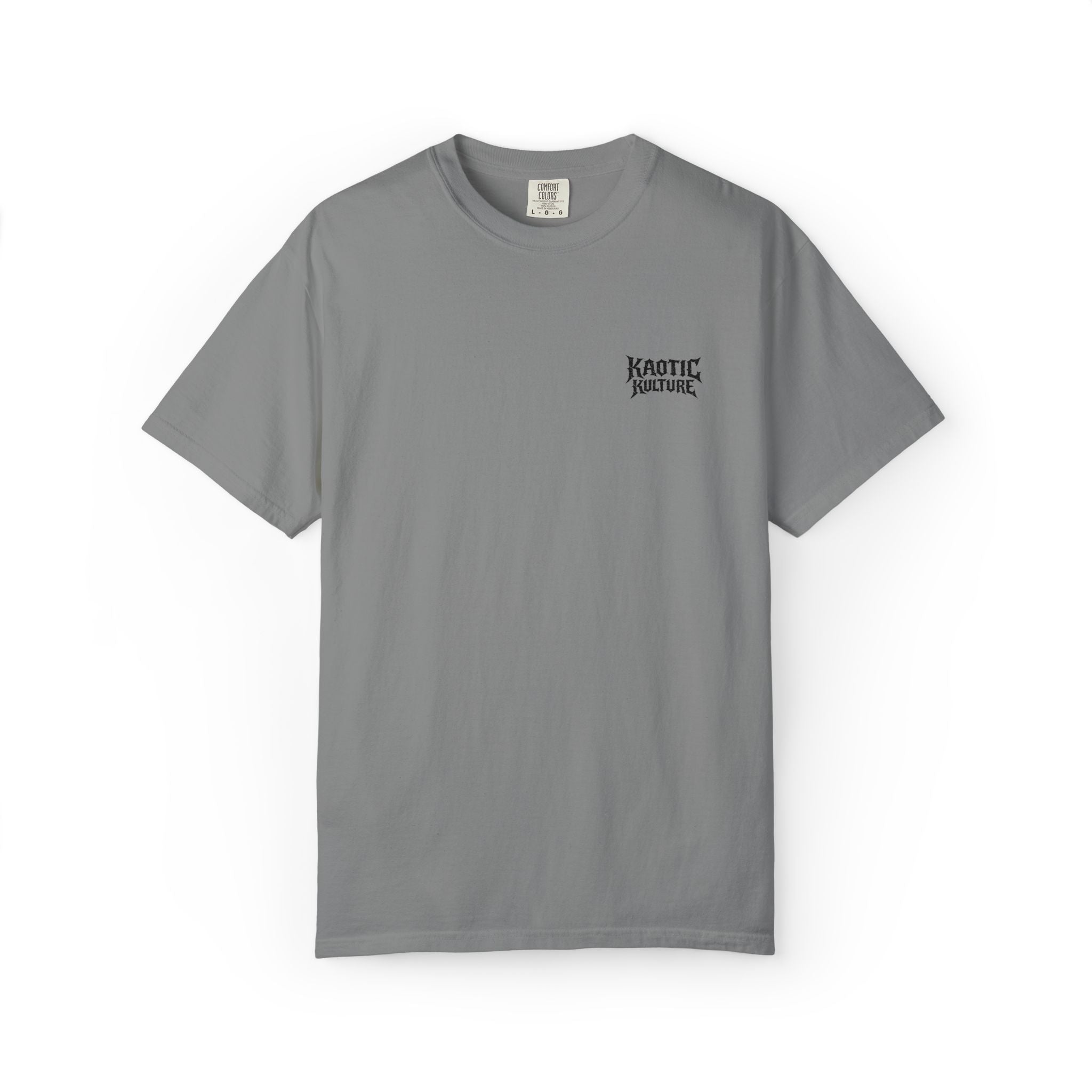 Kaotic Couture Logo T-Shirt — Minimal Chest Print, Casual Streetwear