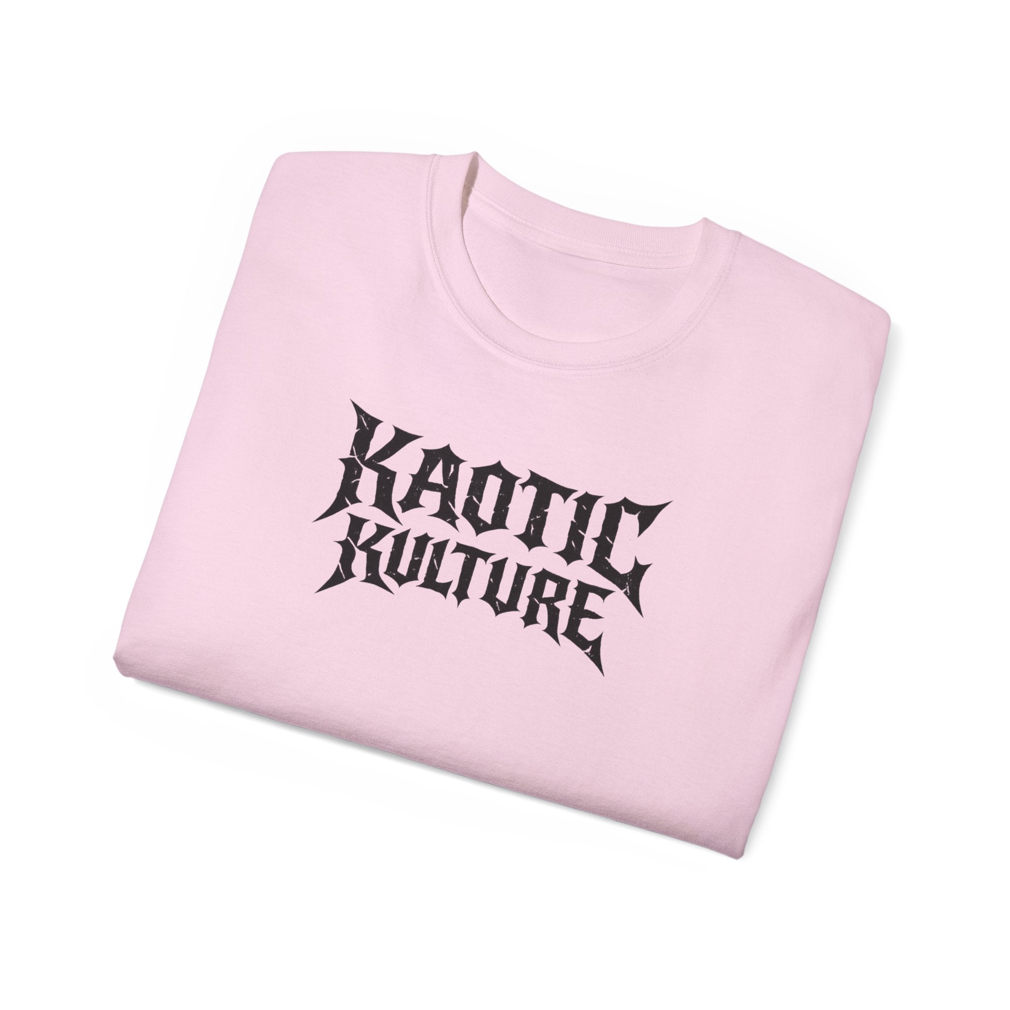 Khaotic Kulture Graphic Tee — Bold Metal-Inspired Logo Shirt