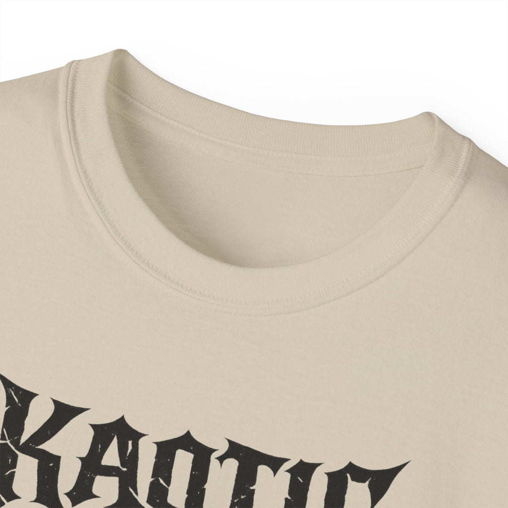 Khaotic Kulture Graphic Tee — Bold Metal-Inspired Logo Shirt