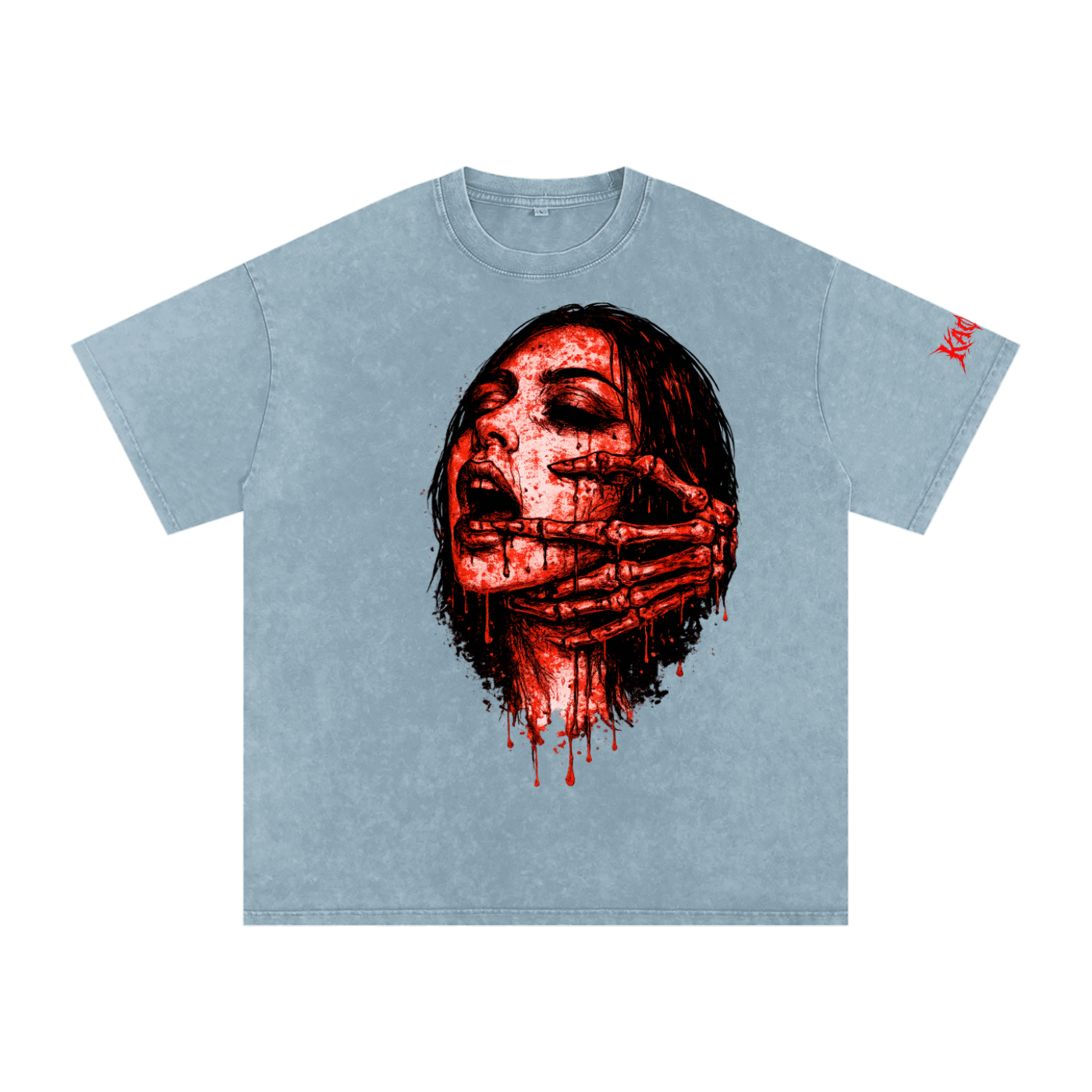 Snow Washed Oversized Cotton T-Shirt