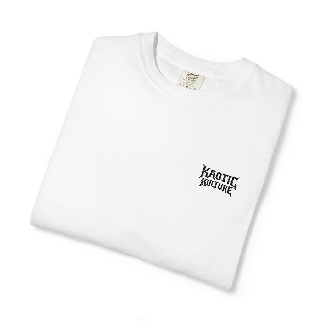 Kaotic Couture Logo T-Shirt — Minimal Chest Print, Casual Streetwear