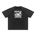 Unisex Mineral Wash Raw Edge T-Shirt