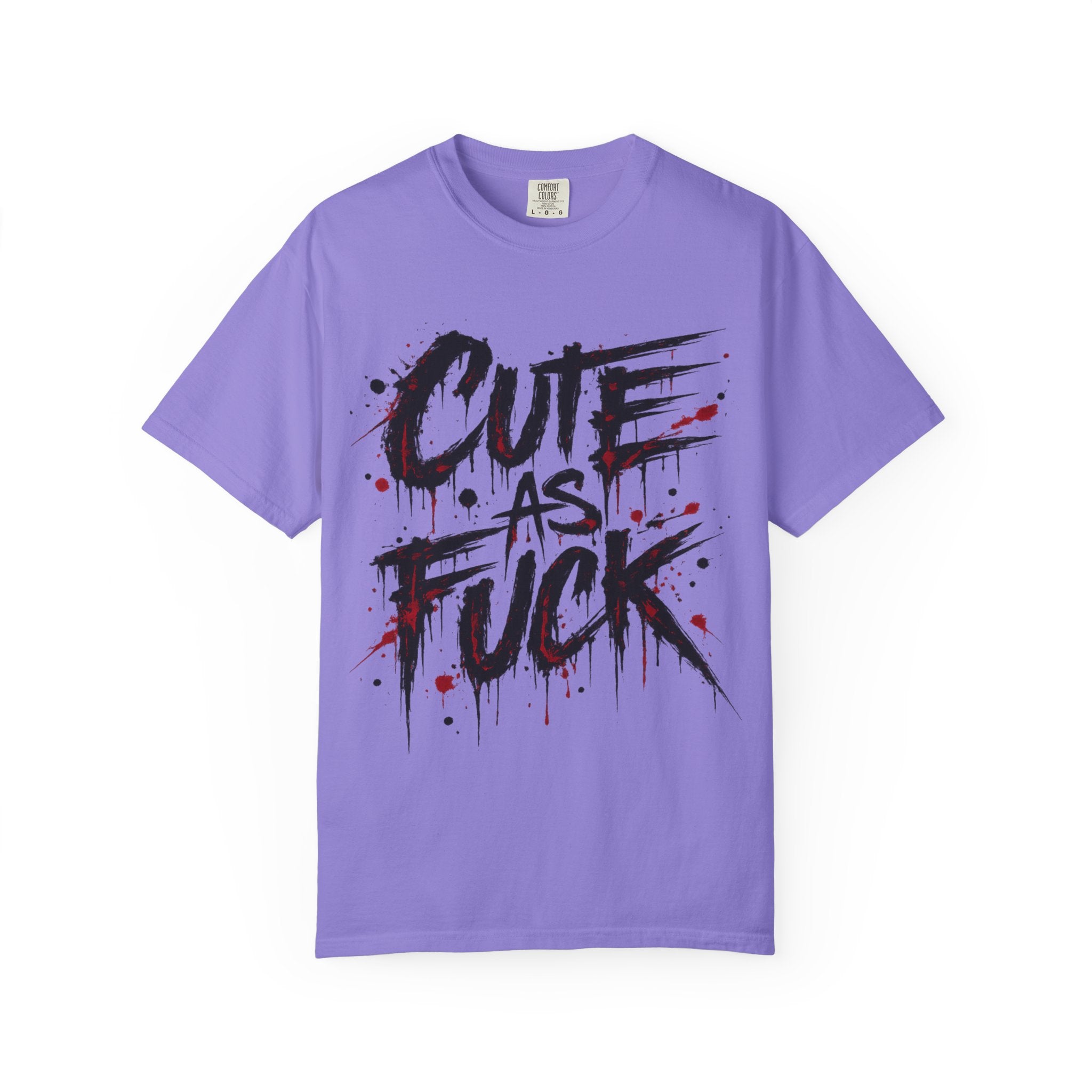 Cute as F*** Graphic T-Shirt — Edgy Drip Script Tee
