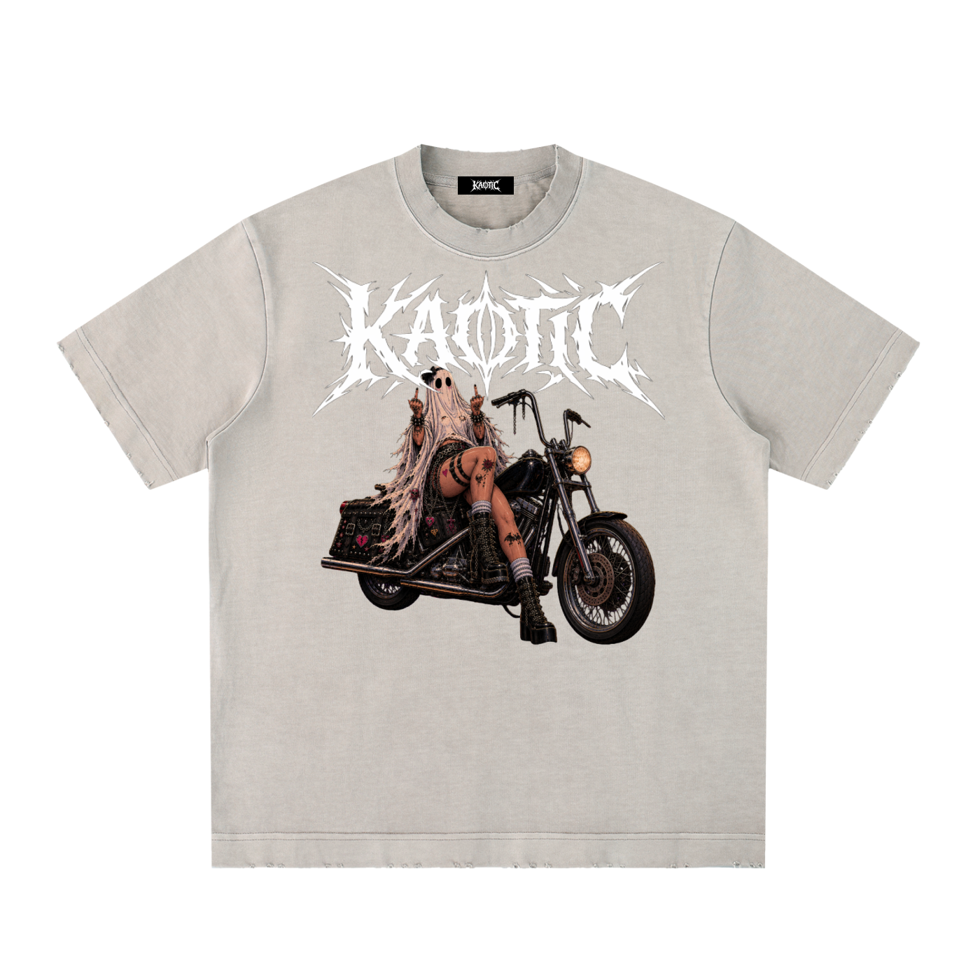 MOTORCYLCE GHOST GIRL TEE