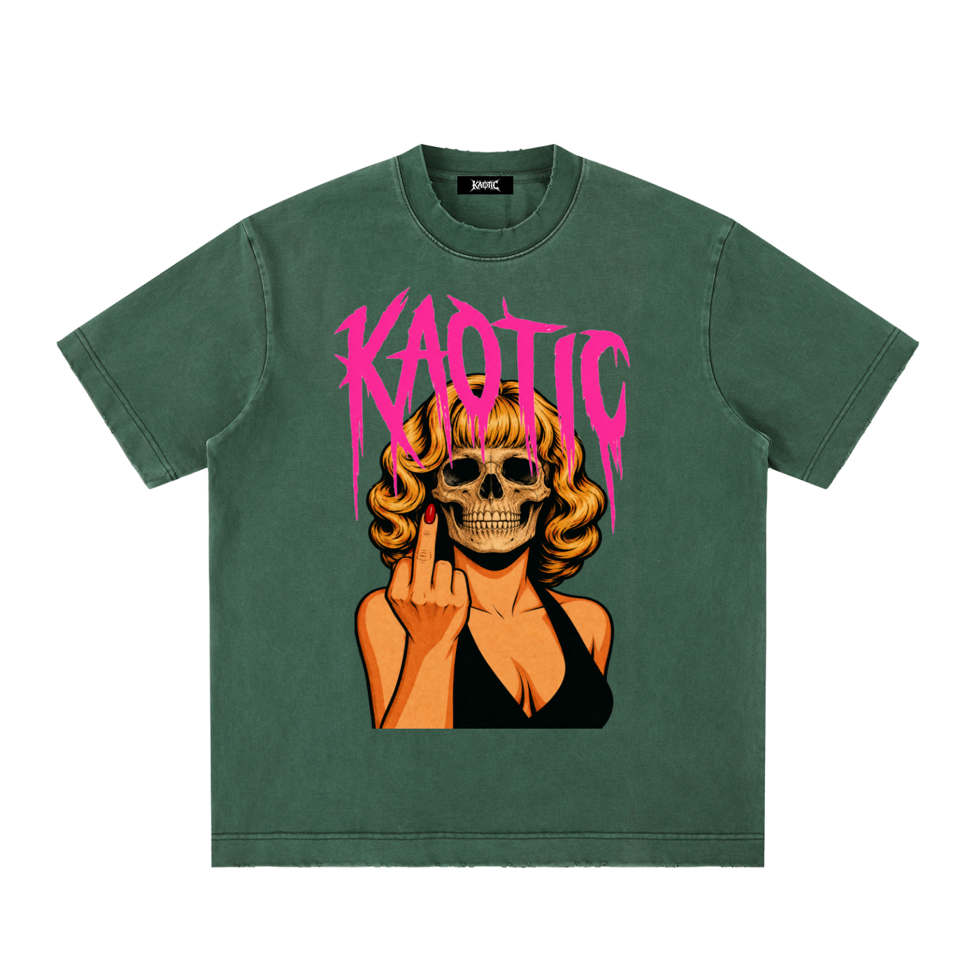 KAOTIC BLONDE SKULL T-SHIRT