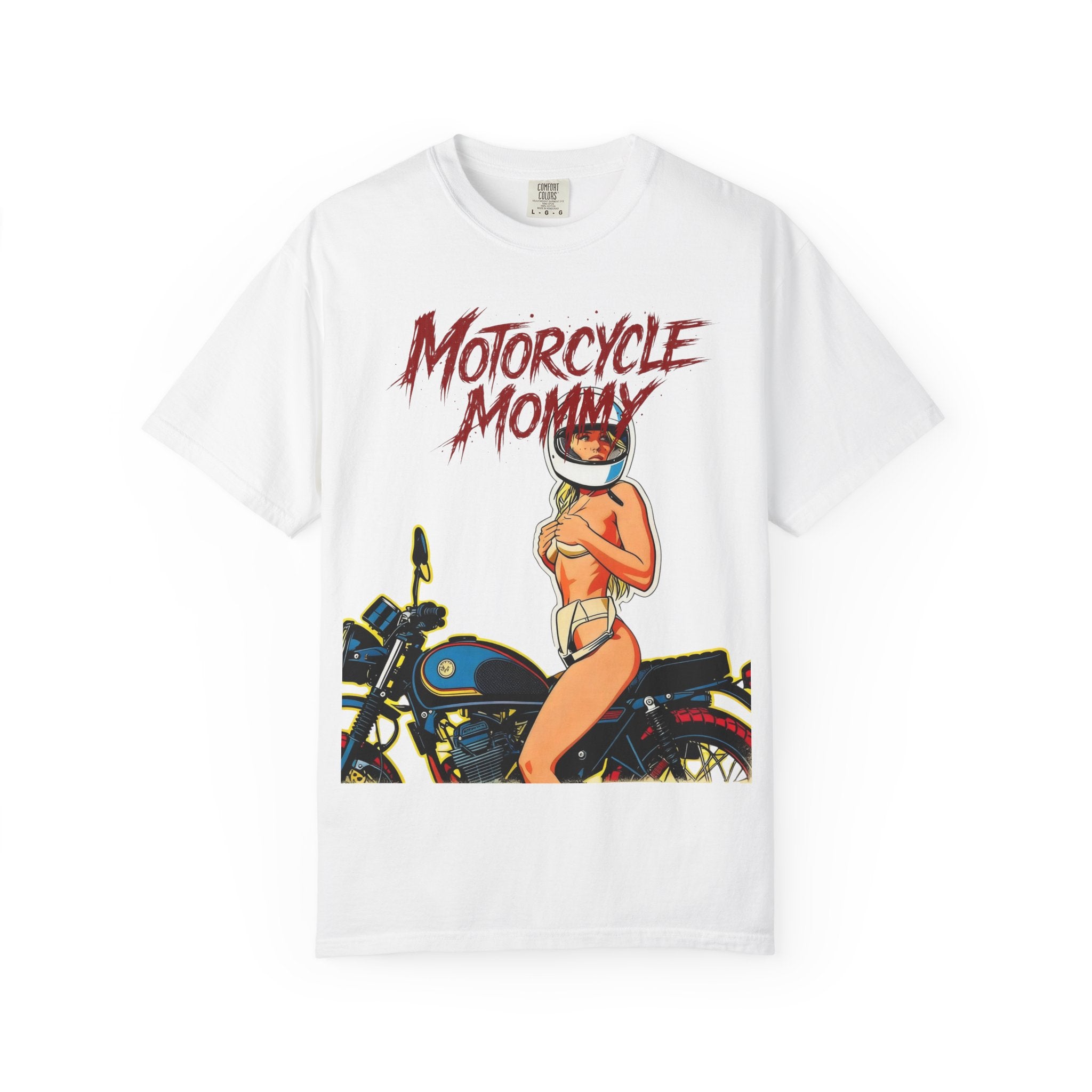 Motorcycle Mommy T-Shirt — Retro Biker Pinup Tee for Moms