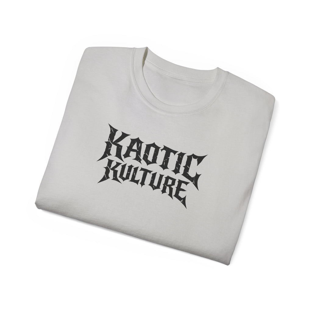 Khaotic Kulture Graphic Tee — Bold Metal-Inspired Logo Shirt