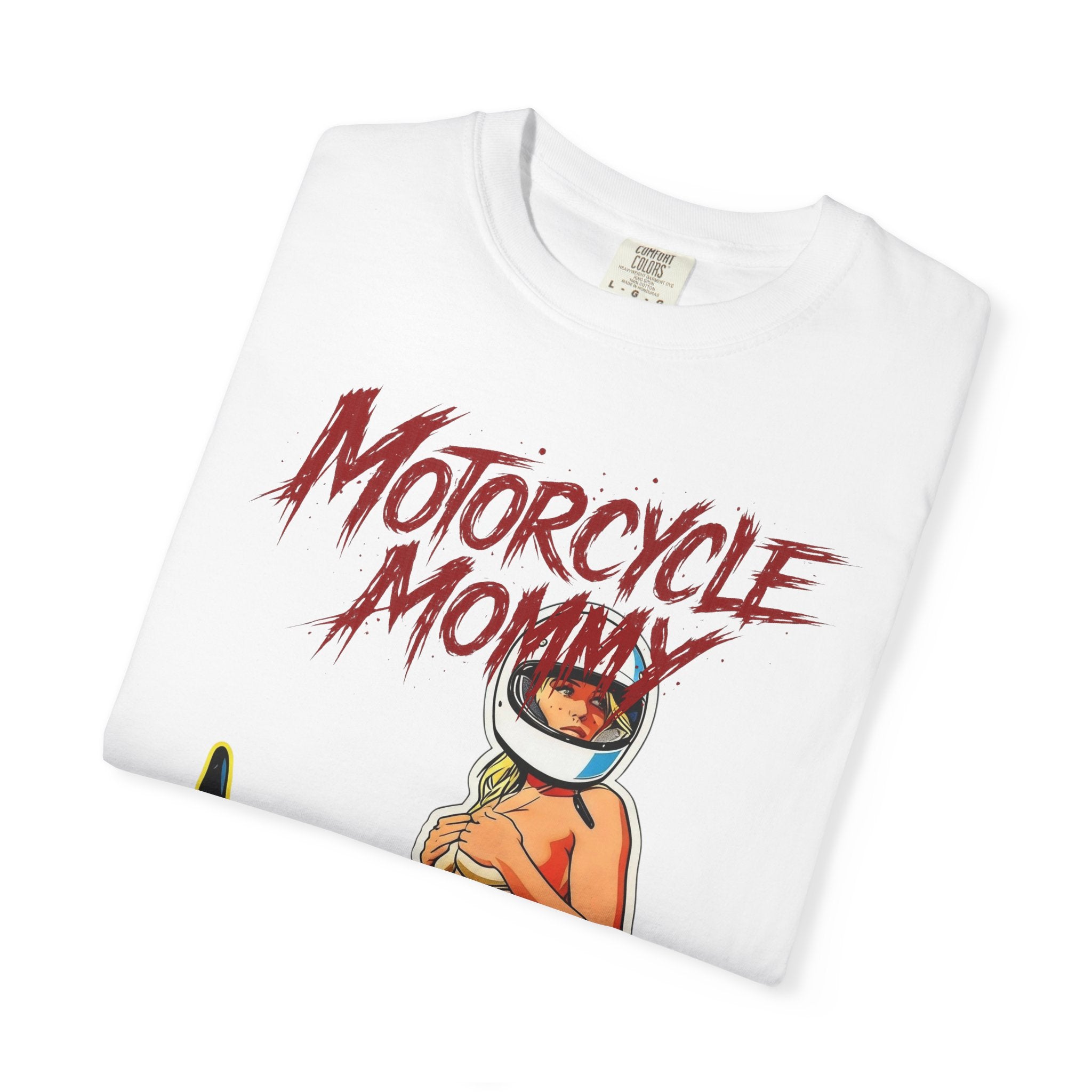 Motorcycle Mommy T-Shirt — Retro Biker Pinup Tee for Moms