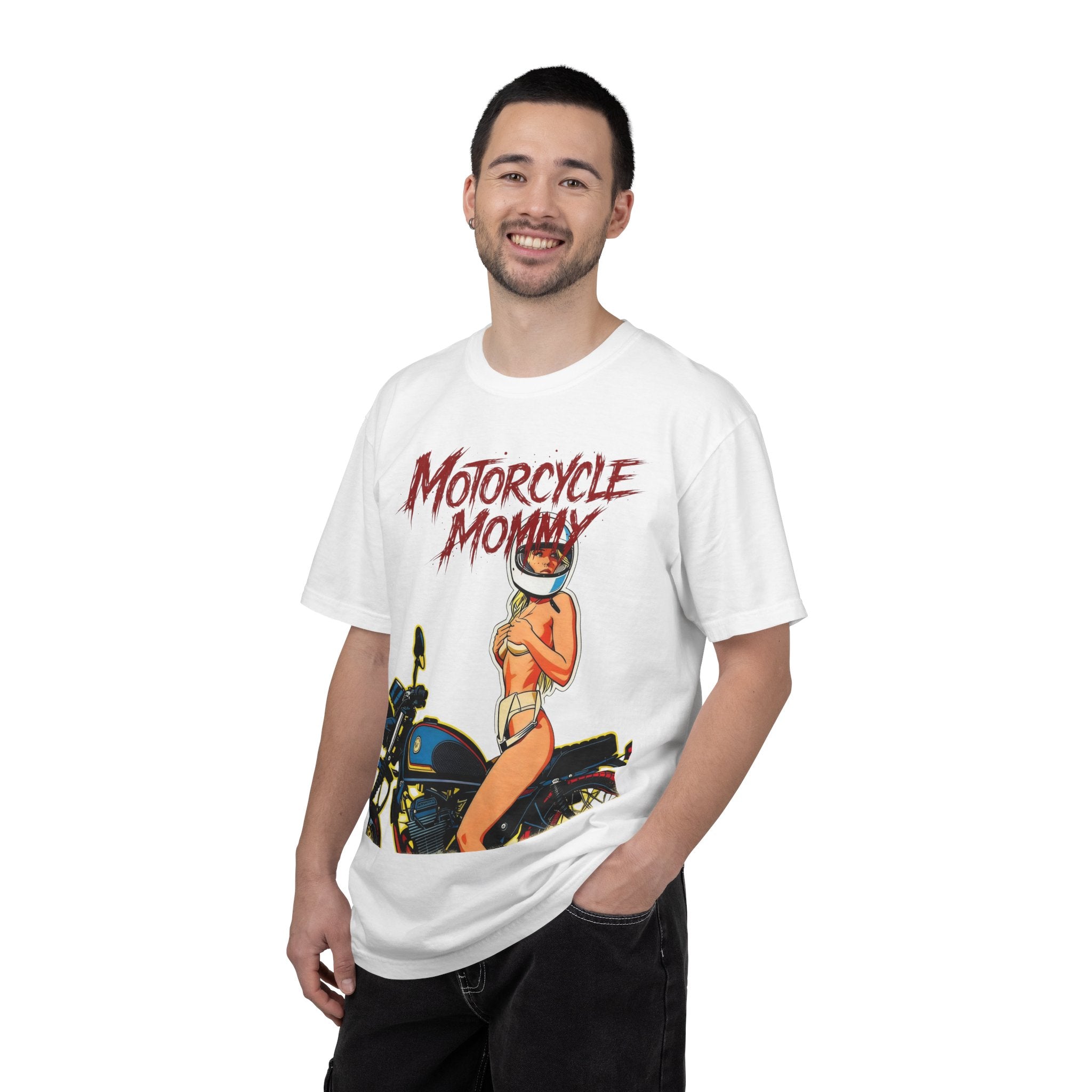 Motorcycle Mommy T-Shirt — Retro Biker Pinup Tee for Moms
