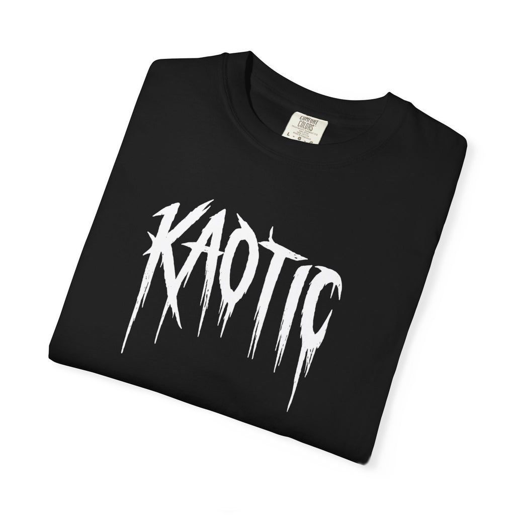 T-Shirt — 'KAOTIC' Graphic Tee with Skull Middle Finger & “Fuck Everything” Back Design