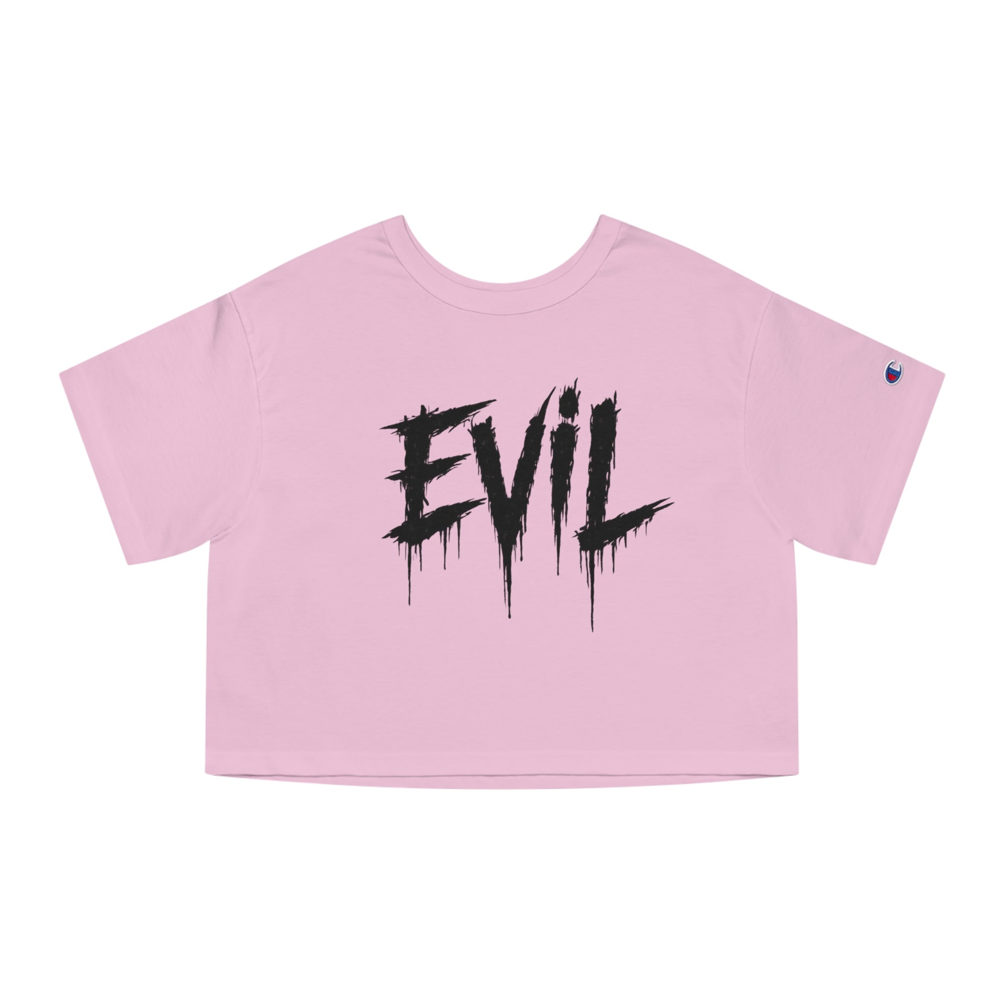Evil Drip Crop Tee — Edgy Graphic Women's Cropped T-Shirt