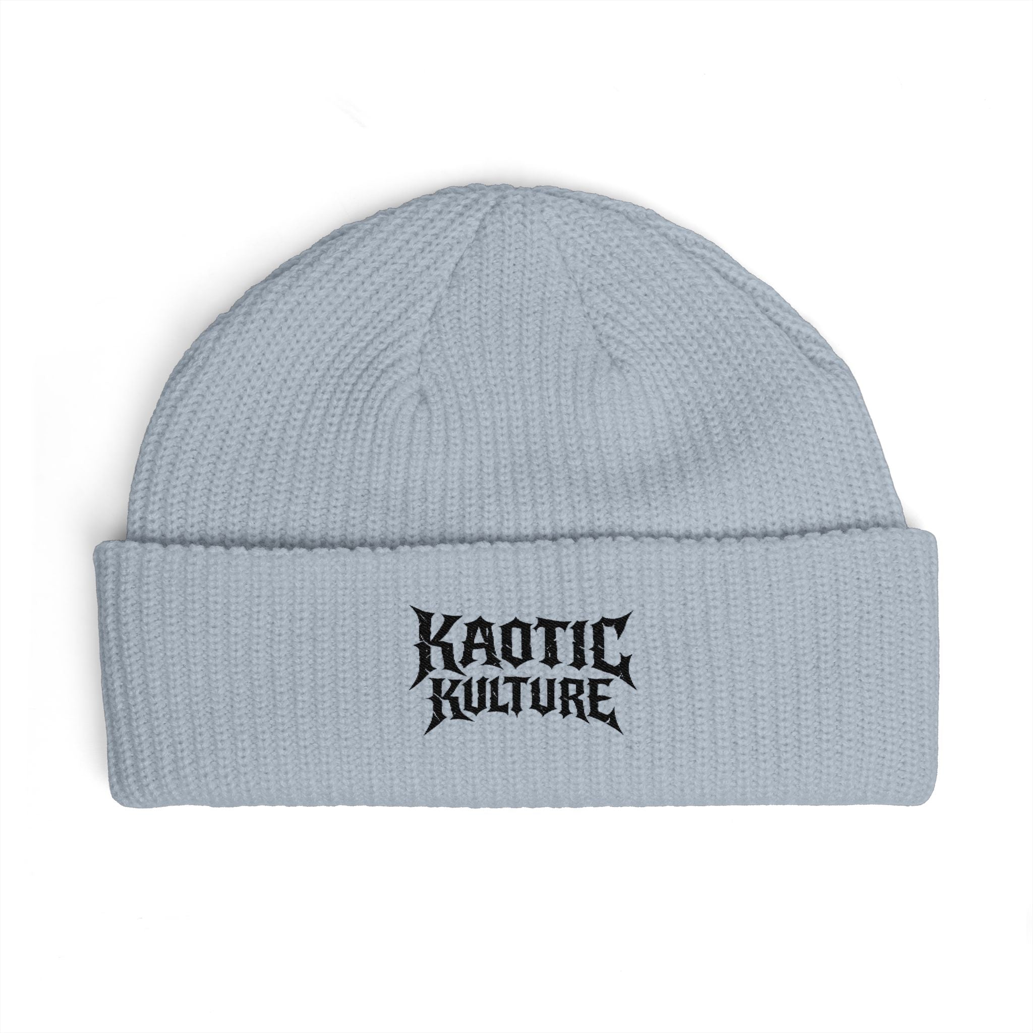 Kaotic Kulture Embroidered Cuff Beanie — Streetwear Knit Hat