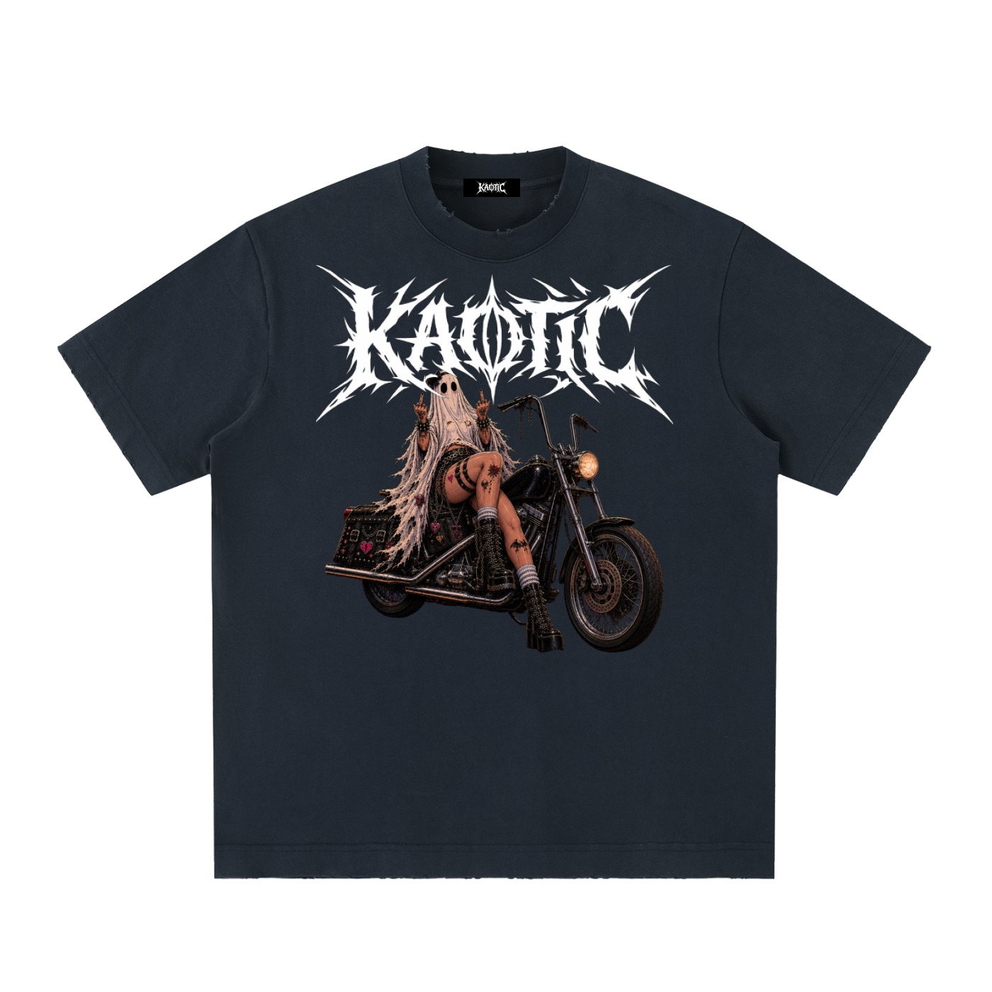 MOTORCYLCE GHOST GIRL TEE
