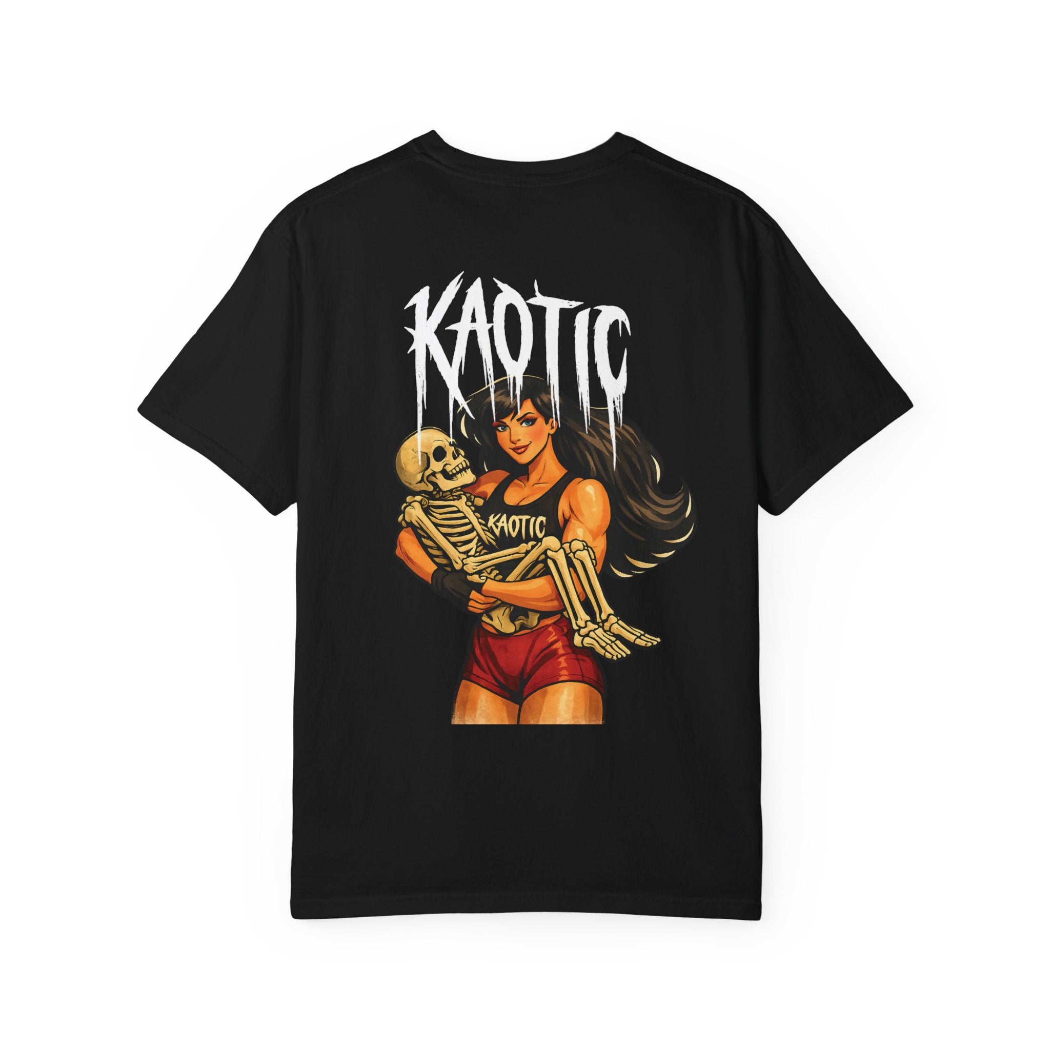 Graphic T-Shirt — "I Love Muscle Mommies" Back Art Kaotic Pin-Up Shirt