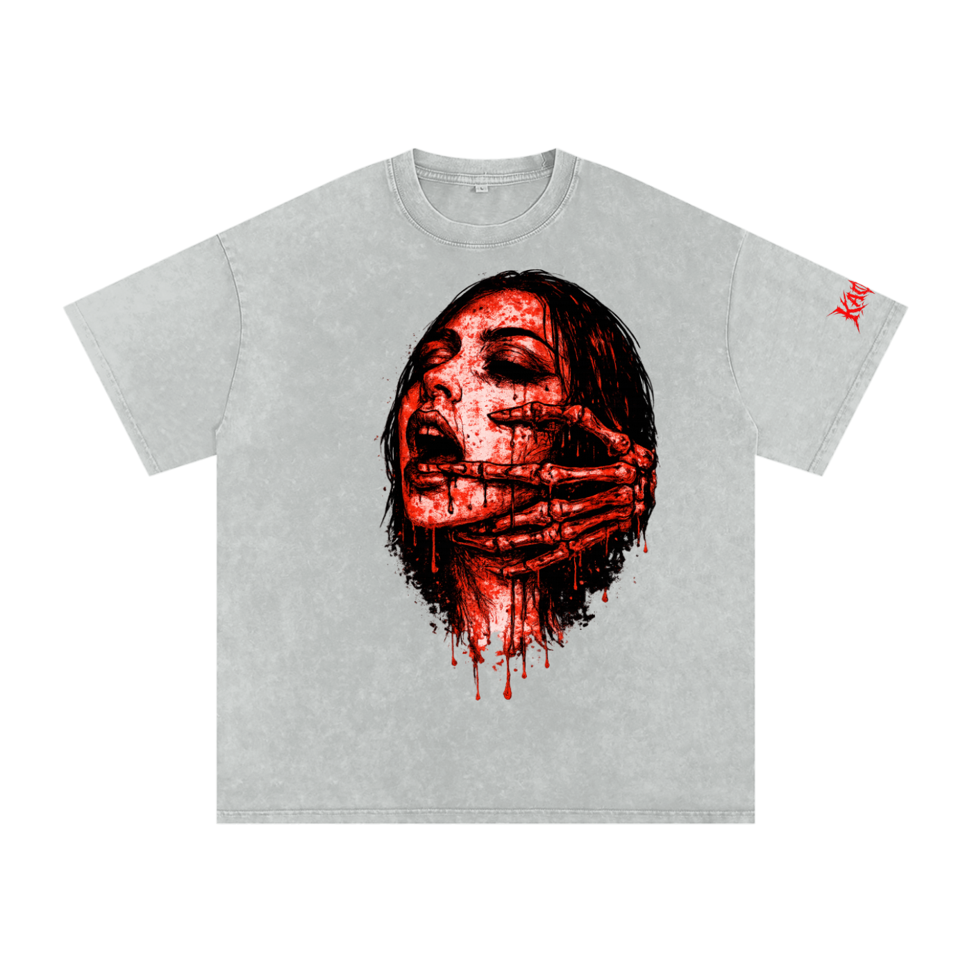 Snow Washed Oversized Cotton T-Shirt