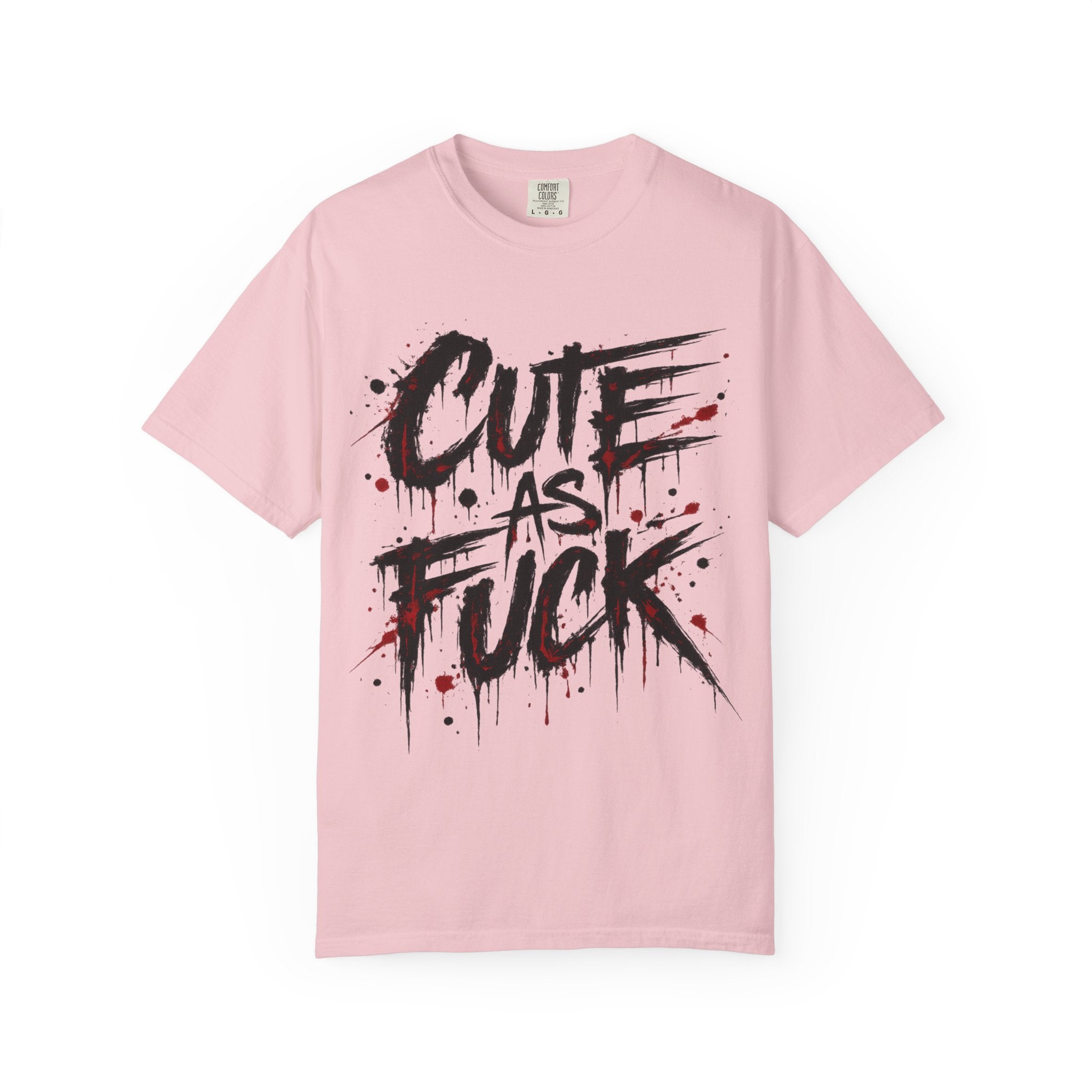 Cute as F*** Graphic T-Shirt — Edgy Drip Script Tee
