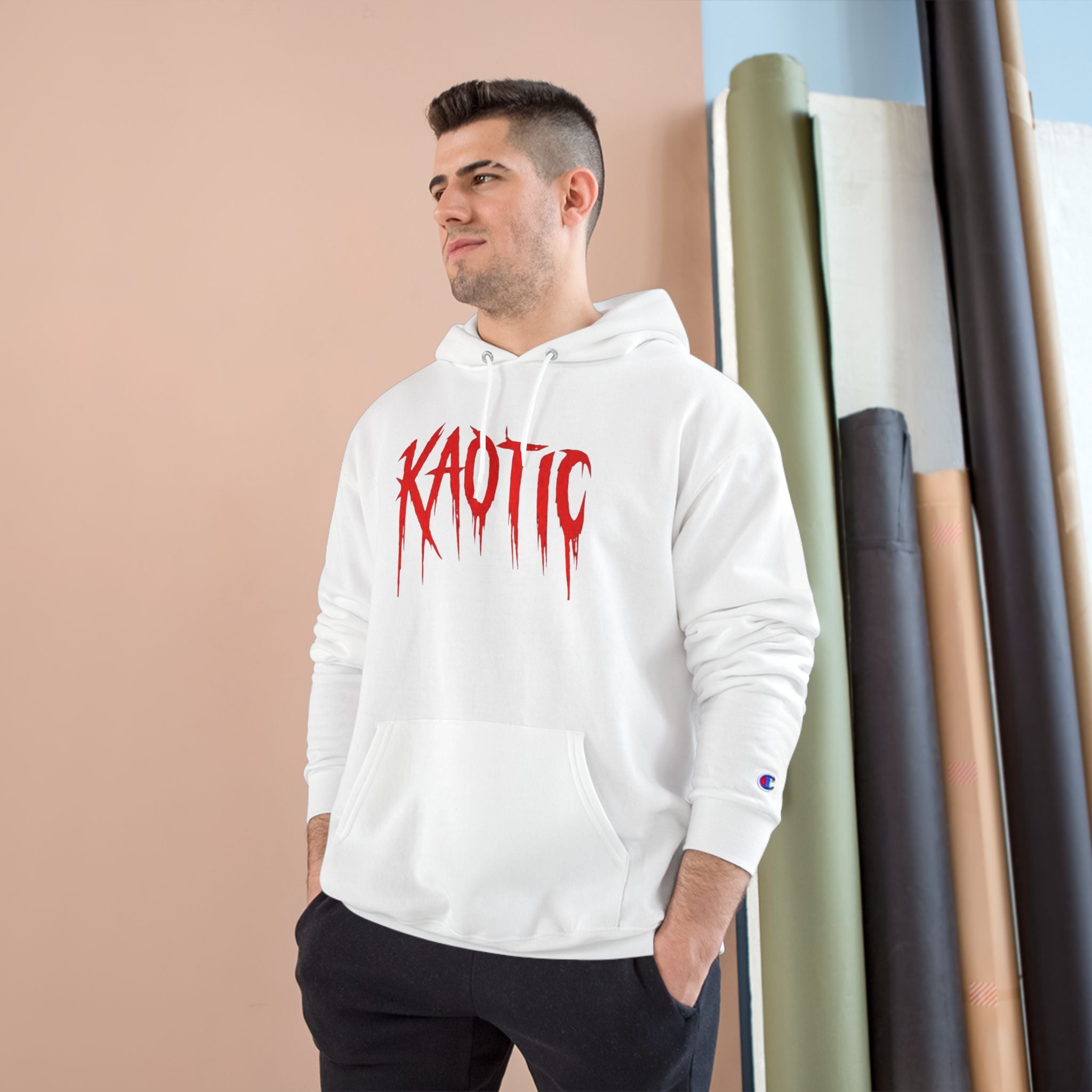 KAOTIC Graphic Hoodie — Red Drip Logo Streetwear