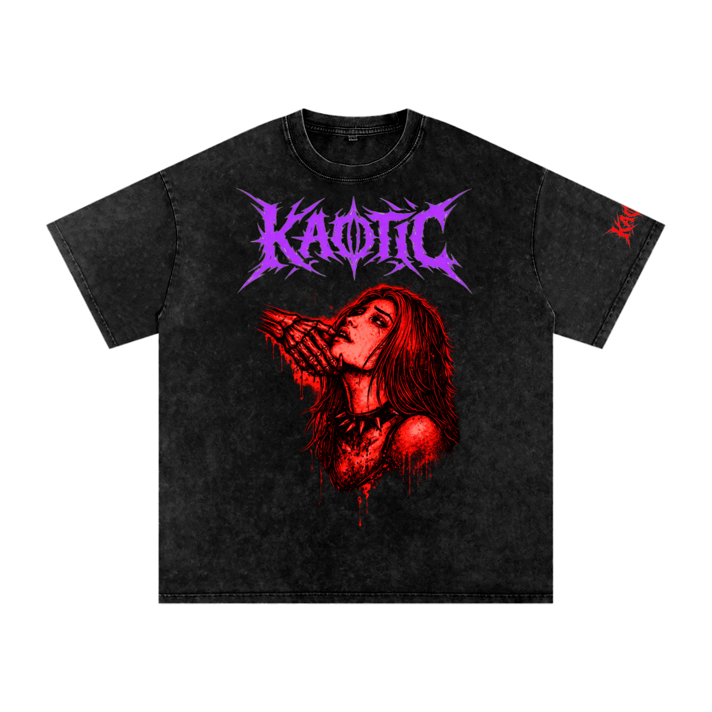 Snow Washed Oversized Cotton T-Shirt