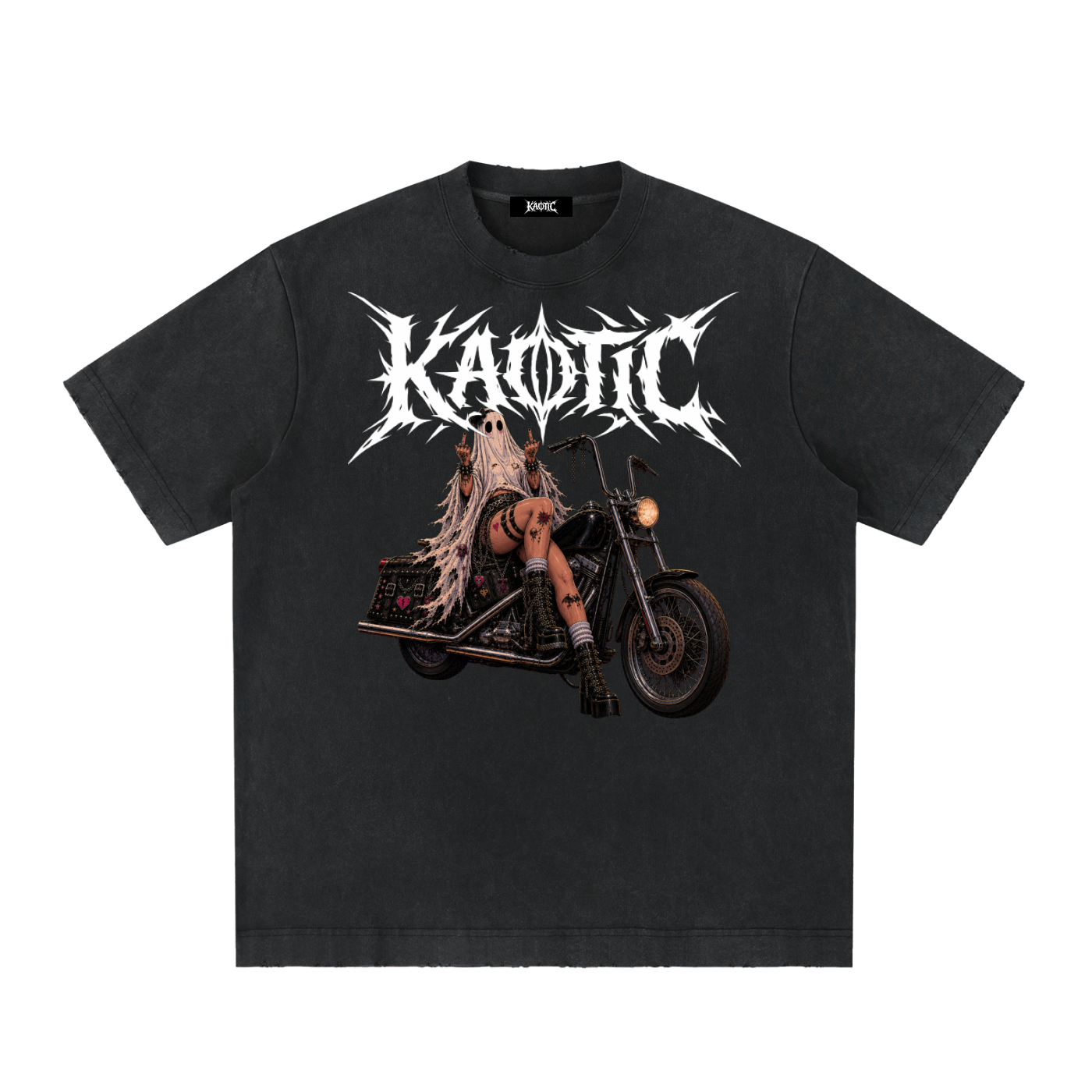 MOTORCYLCE GHOST GIRL TEE
