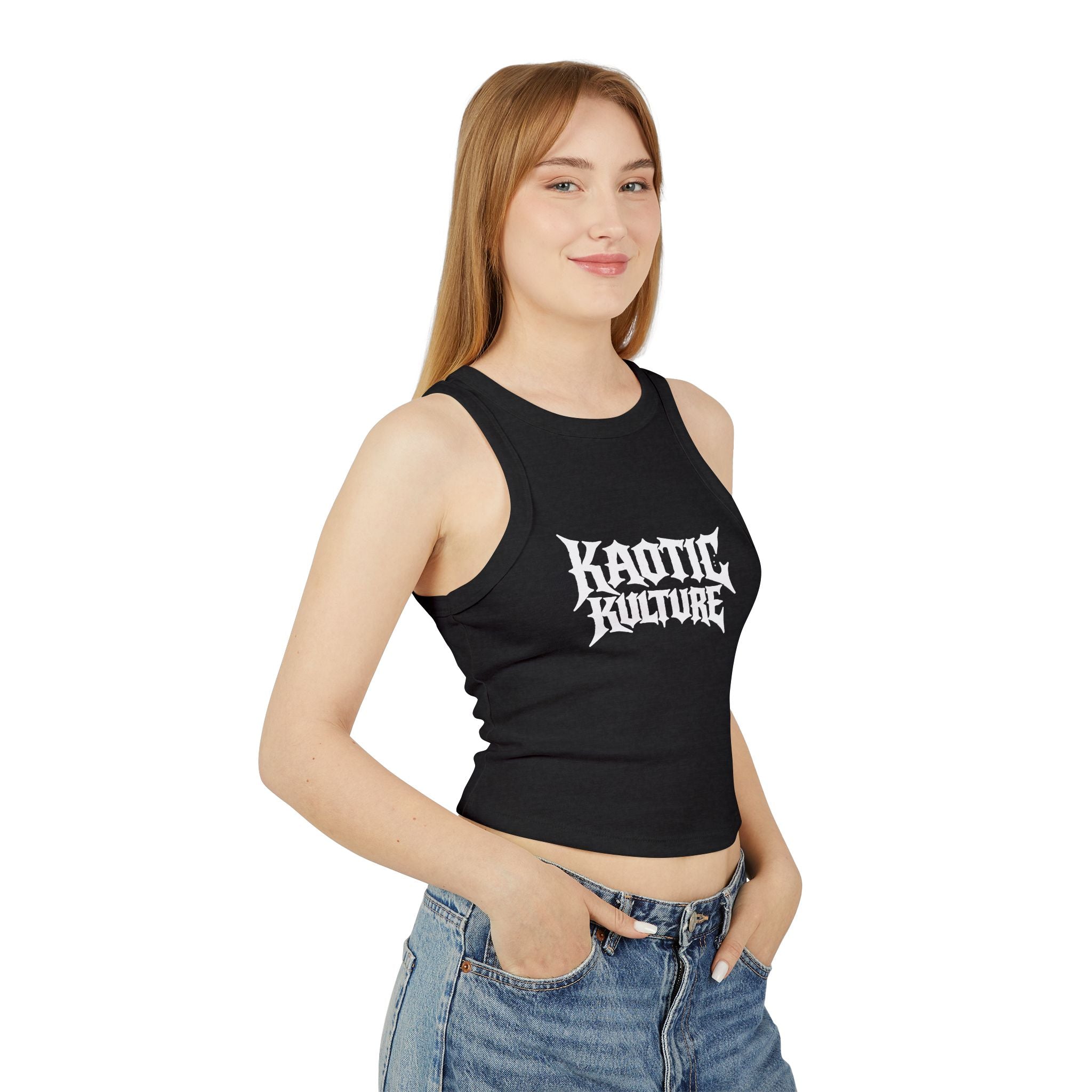 Tank Top — 'Kactic Kulture' Gothic Logo Crop