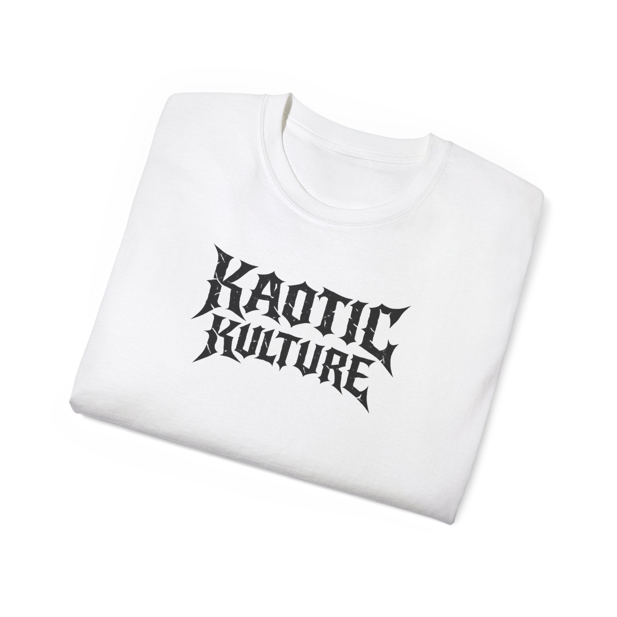 Khaotic Kulture Graphic Tee — Bold Metal-Inspired Logo Shirt